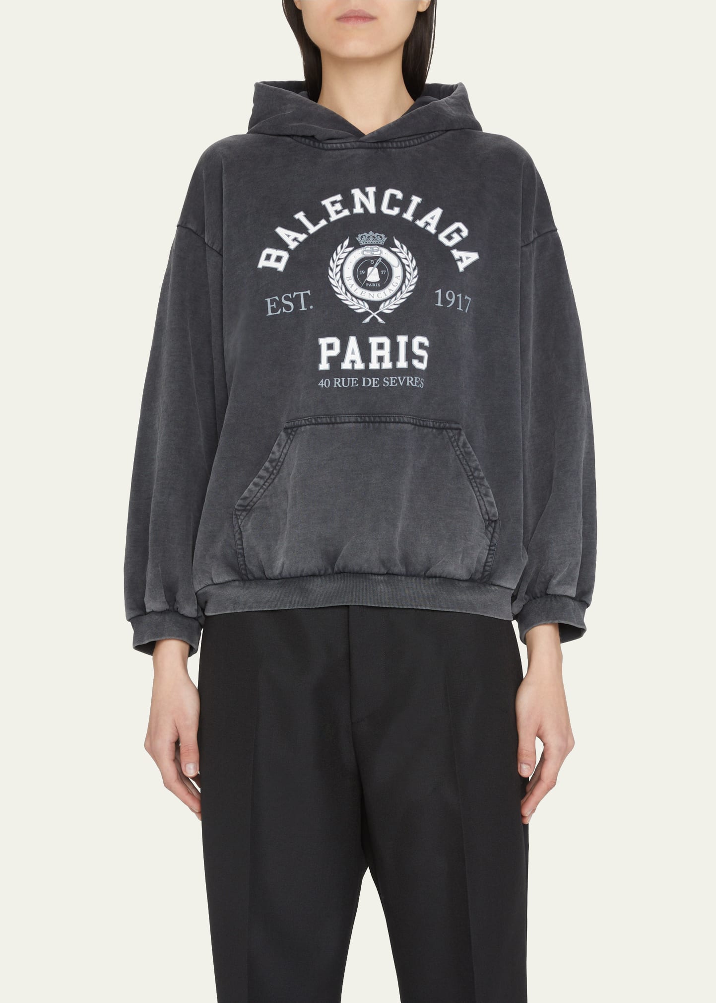 Balenciaga College 1917 Graphic Vintage Jersey Hoodie - Bergdorf
