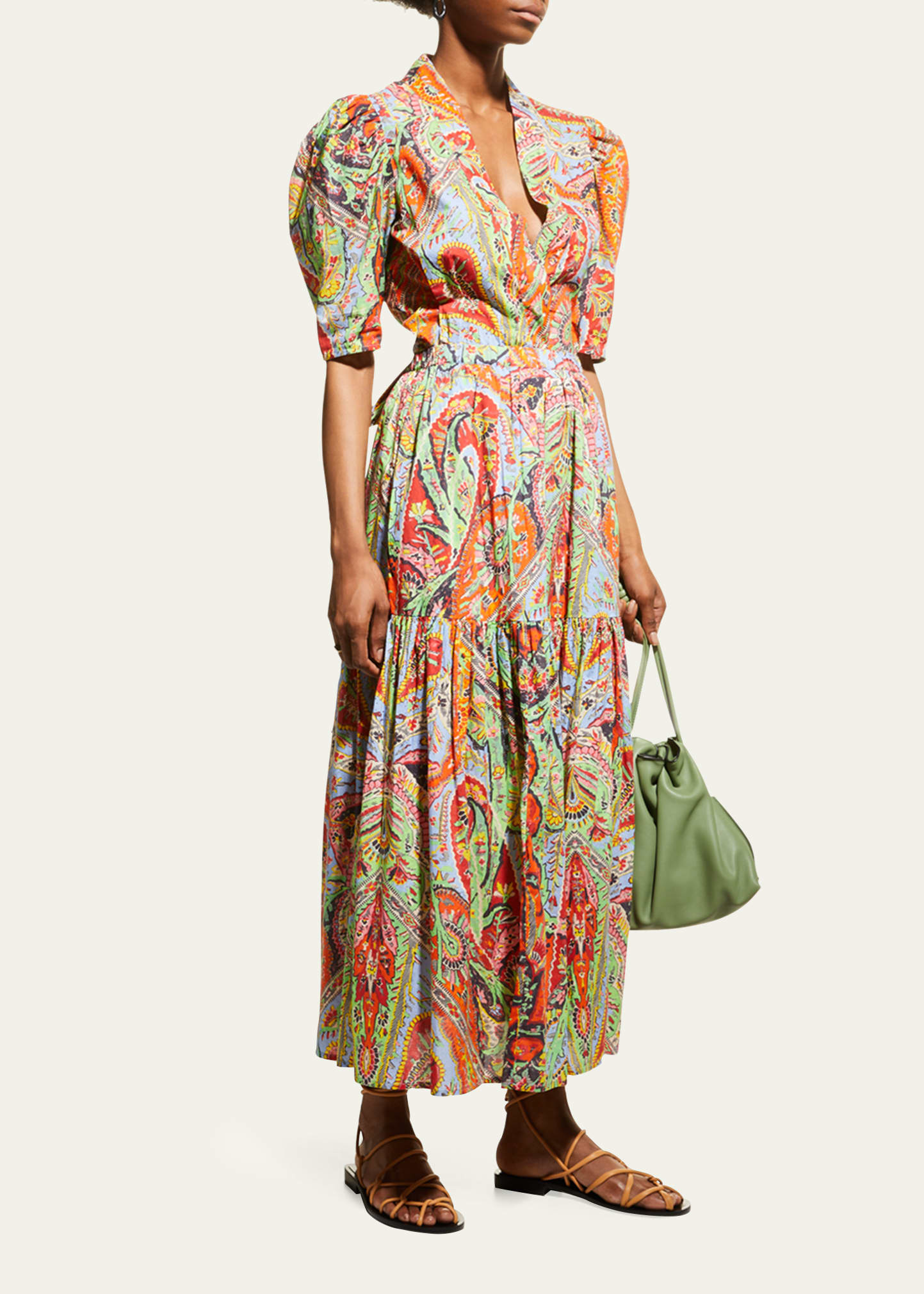 Rhode Connie Paisley-Print Cotton Maxi Skirt - Bergdorf Goodman