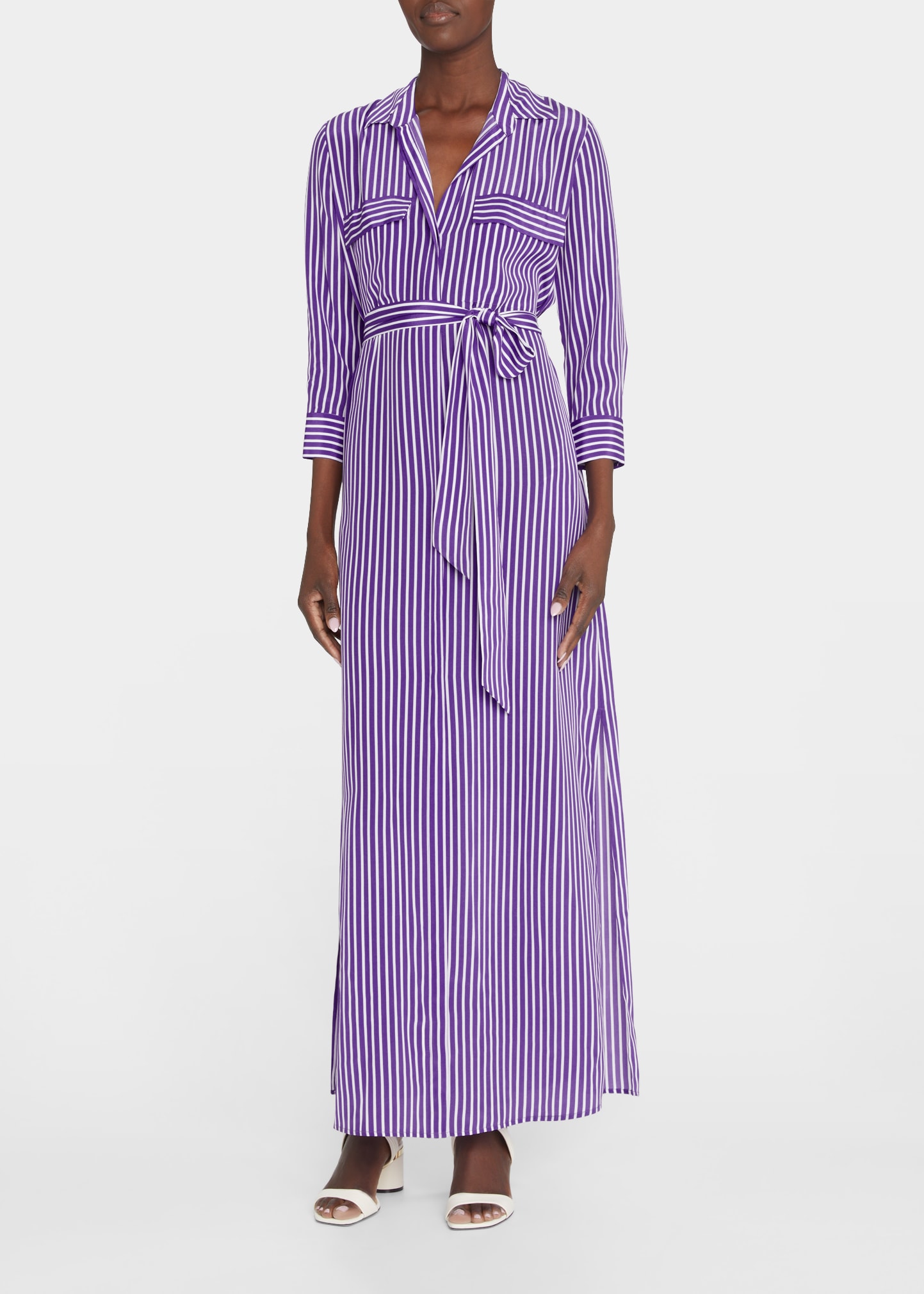 L'Agence Cameron Button-Front Maxi Shirt Dress - Bergdorf Goodman