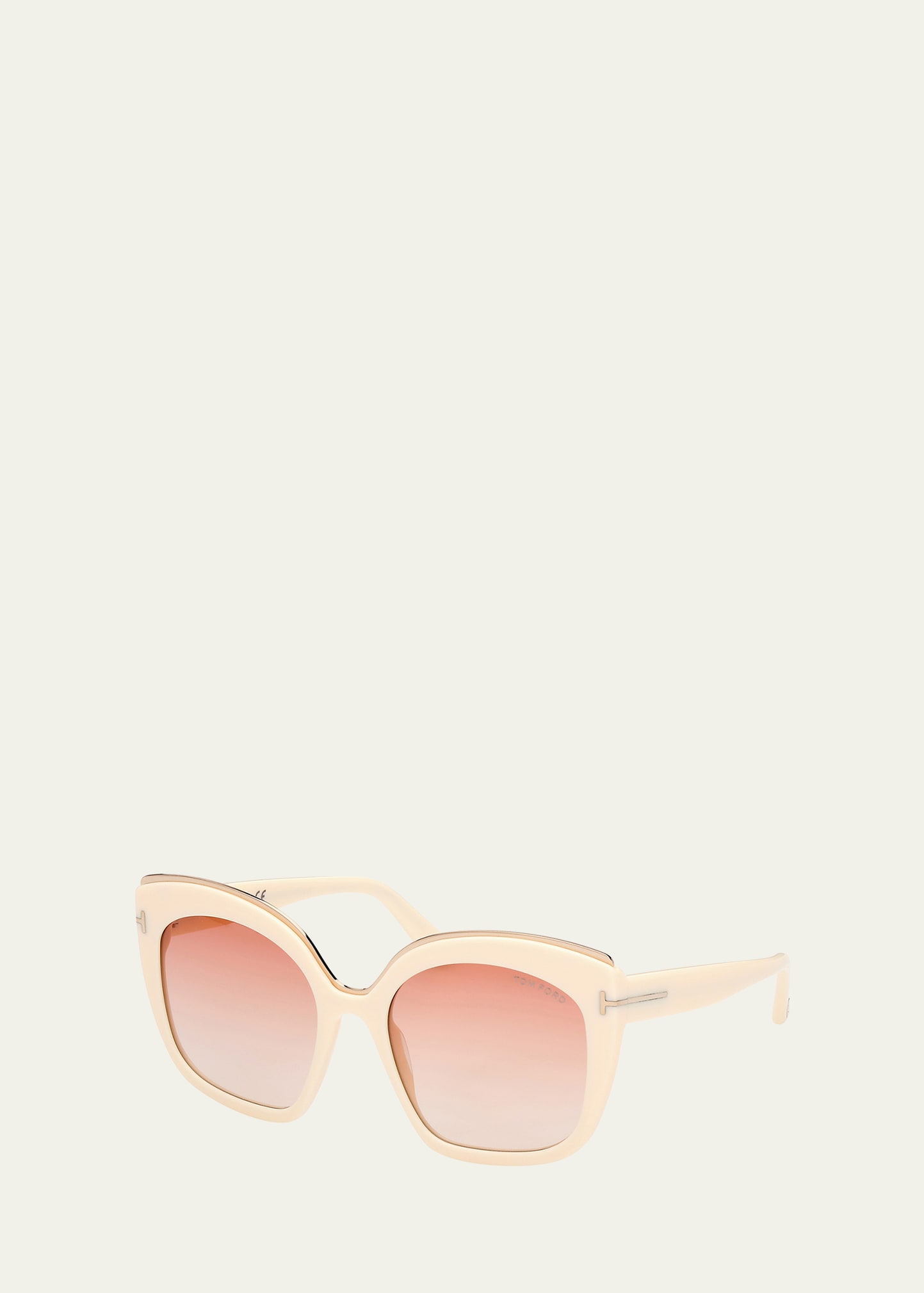 Tom Ford Samantha Cropped Cat Eye Sunglasses Turquoiseblack Bergdorf Goodman