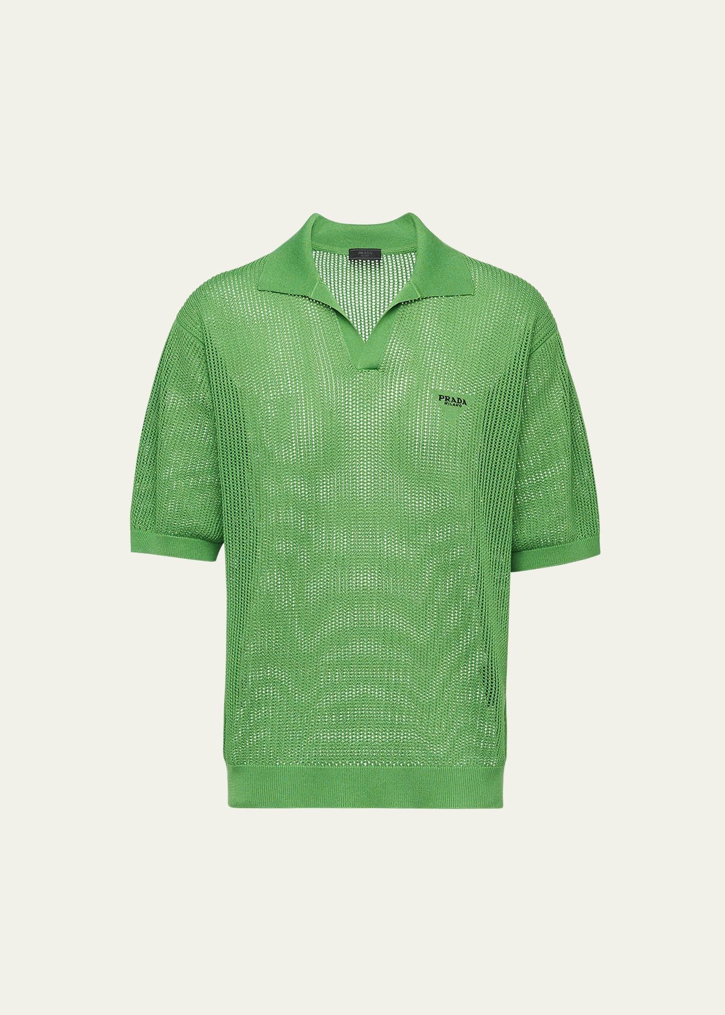 【関税込み】prada Mesh knit shirt Prada Men's Mesh Knit Polo Shirt - Bergdorf Goodman
