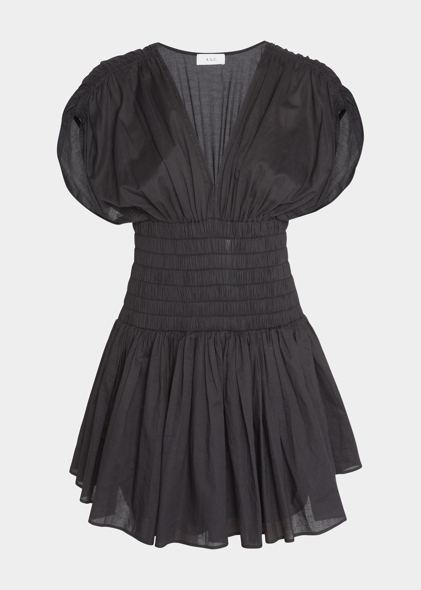 andmary Luna pleats mini dress ブラック ANDMARY】Luna pleats mini dress