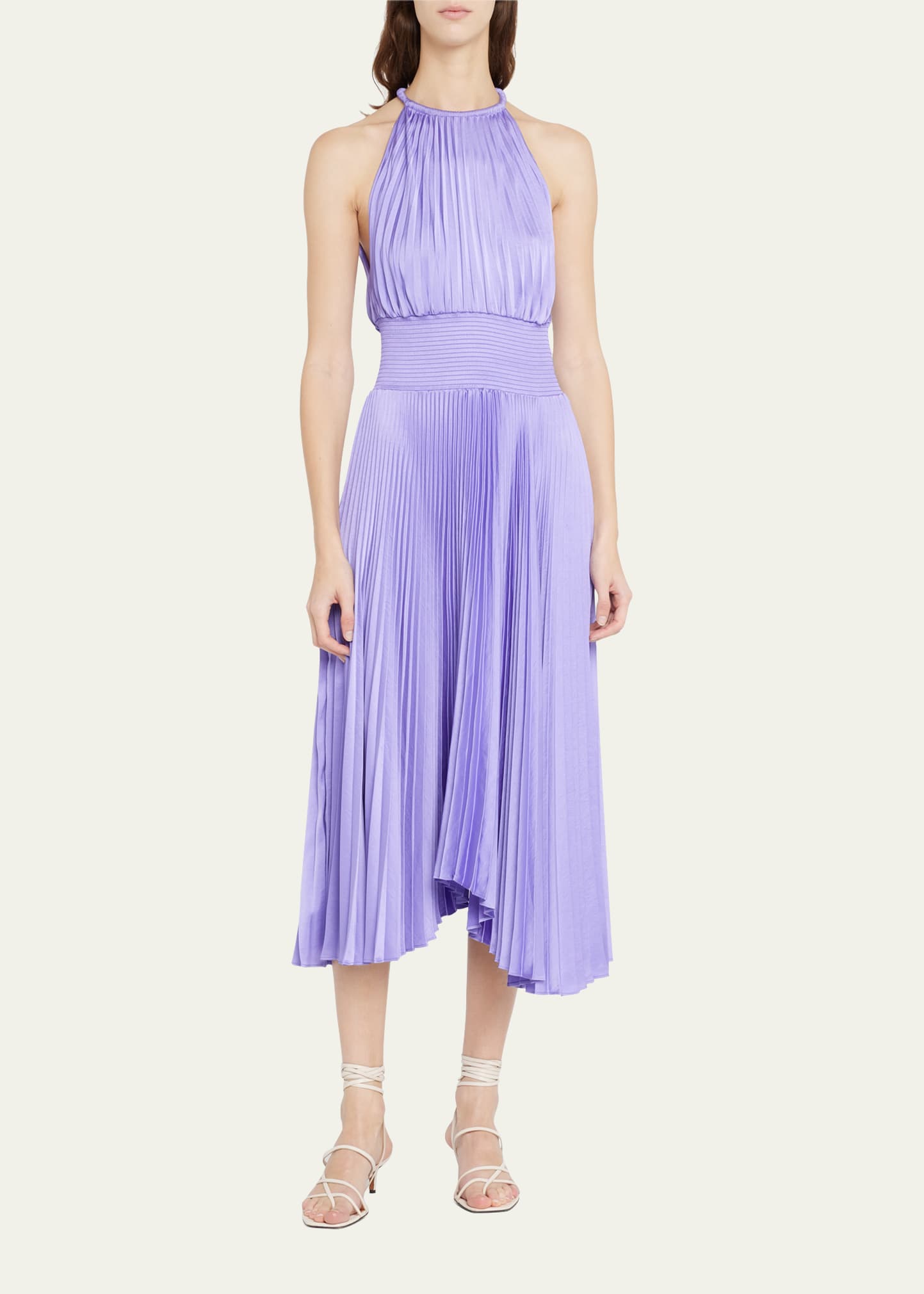 A.L.C.
 Renzo II Asymmetric Pleated Midi-Dress main image 1