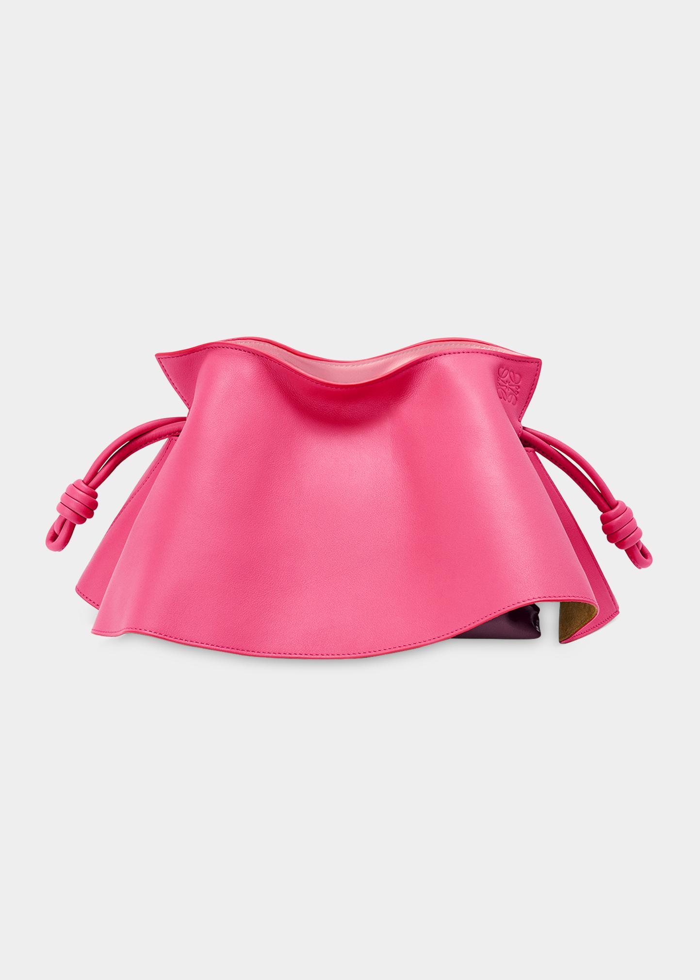 LOEWE x Paula's Ibiza Flamenco Mini Petal Clutch Bag in Napa
