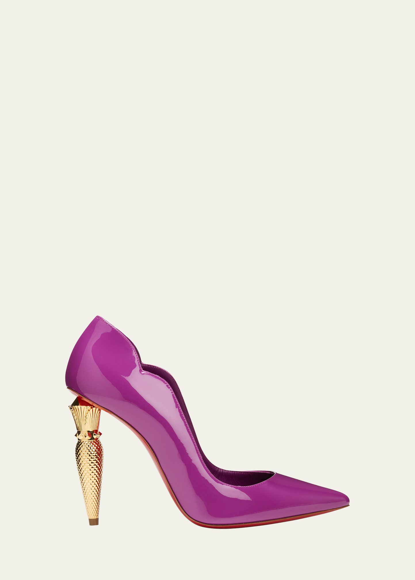 christian louboutin hot chick 100 patent red sole pumps