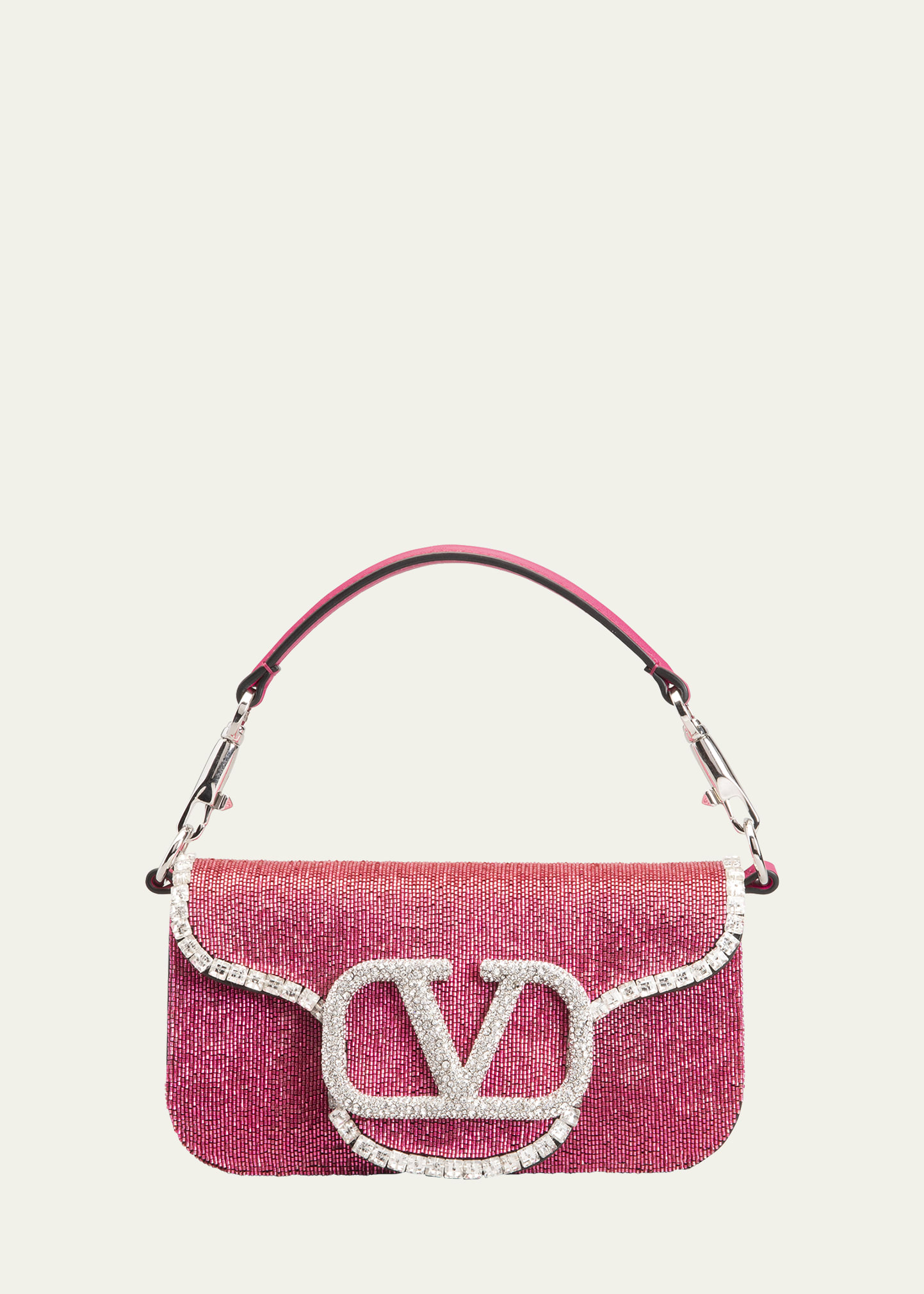 Valentino Garavani Loco Small Vlogo Crystal-Embellished Shoulder Bag ...