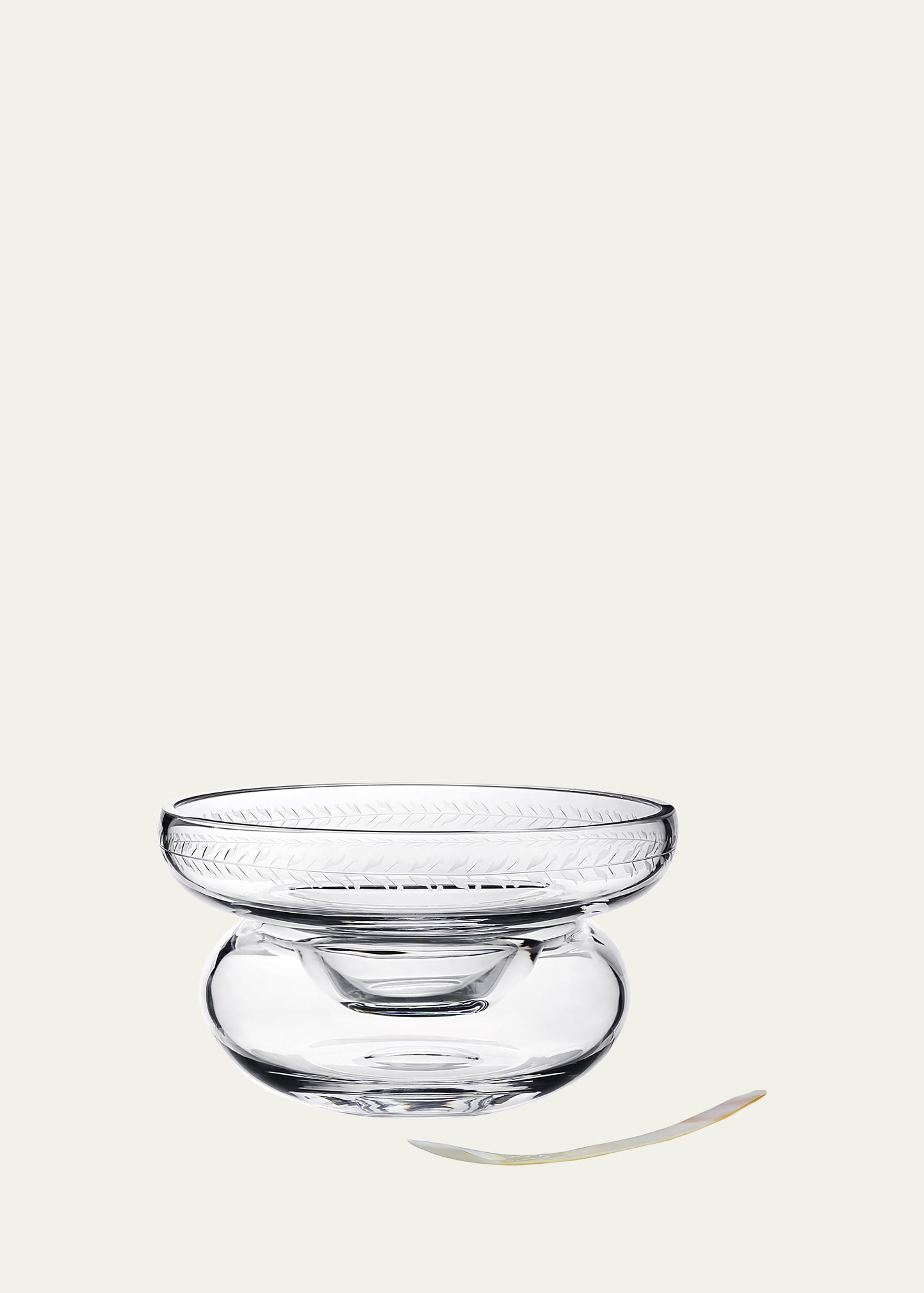 William Yeoward Crystal Ada Caviar Server with Spoon