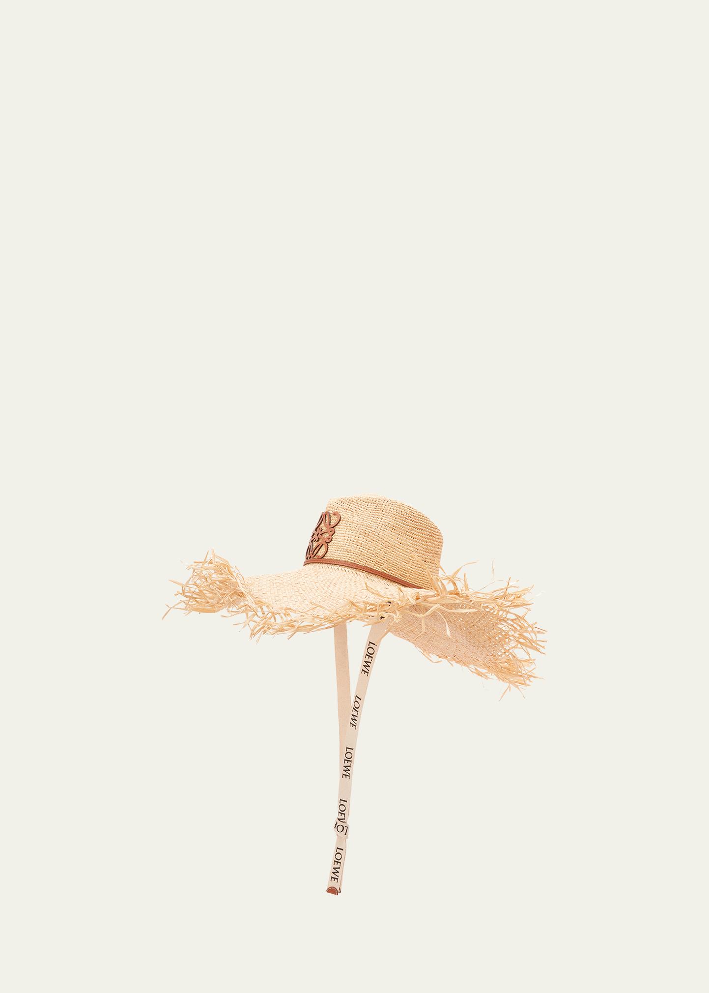 LOEWE Anagram Fringe Raffia Sun Hat - Bergdorf Goodman