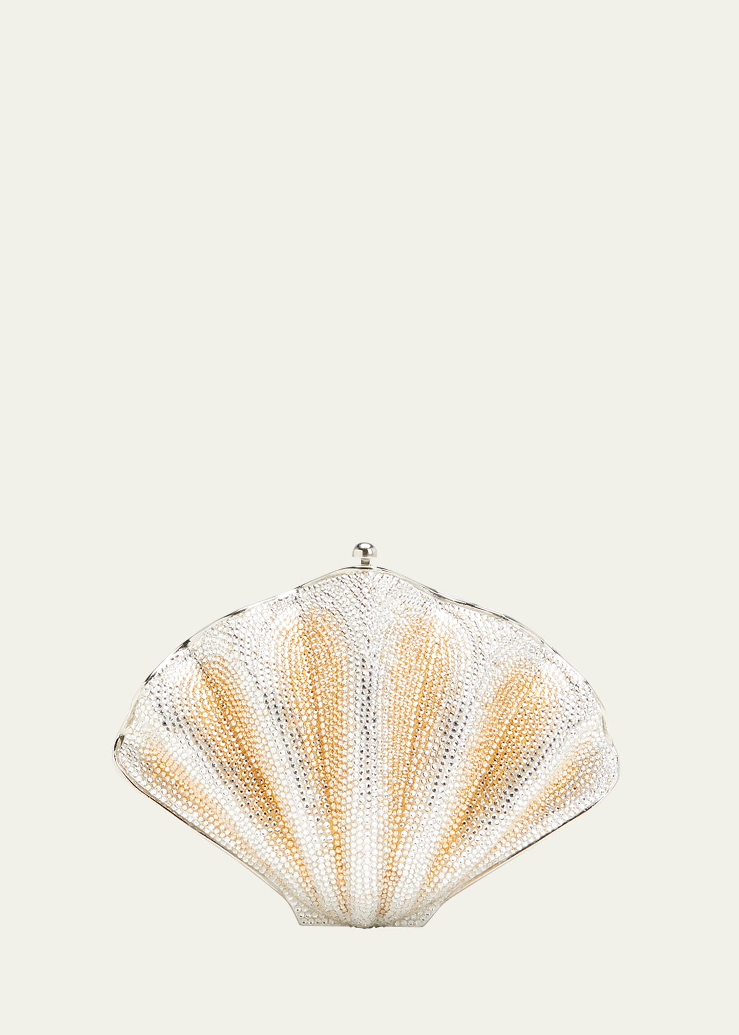 Judith Leiber Couture Scallop Clam Crystal Minaudiere