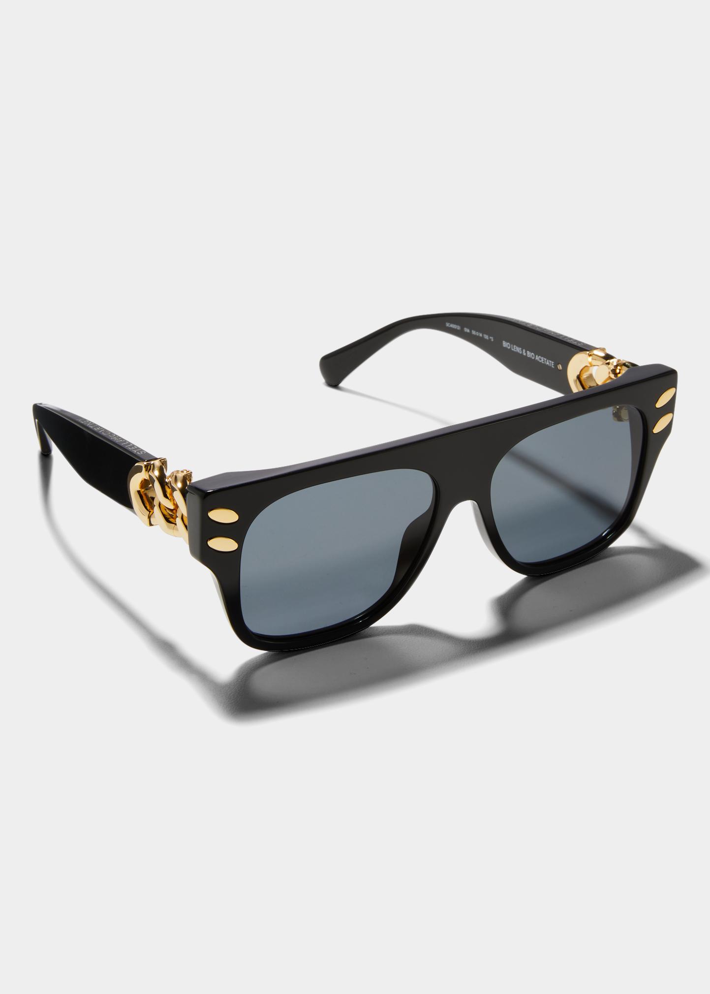 Stella Mcartney chain sunglasses. Stella McCartney Falabella w/ Chain Detail – Eyedictive main image 3