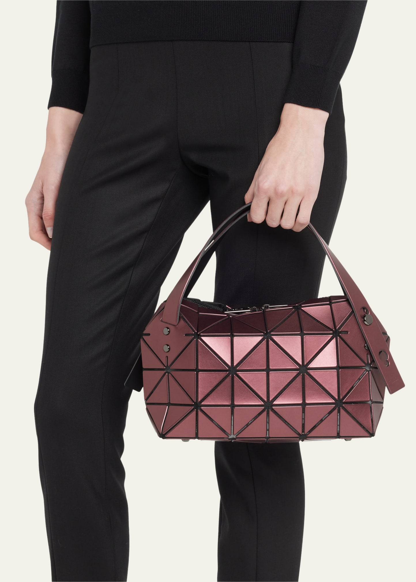BAO BAO ISSEY MIYAKE Boston Small Geometric Zip Shoulder Bag
