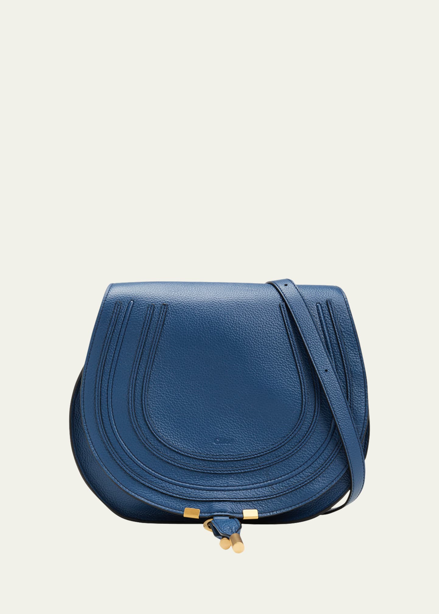 Marcie Small Denim Crossbody Bag in Blue - Chloe