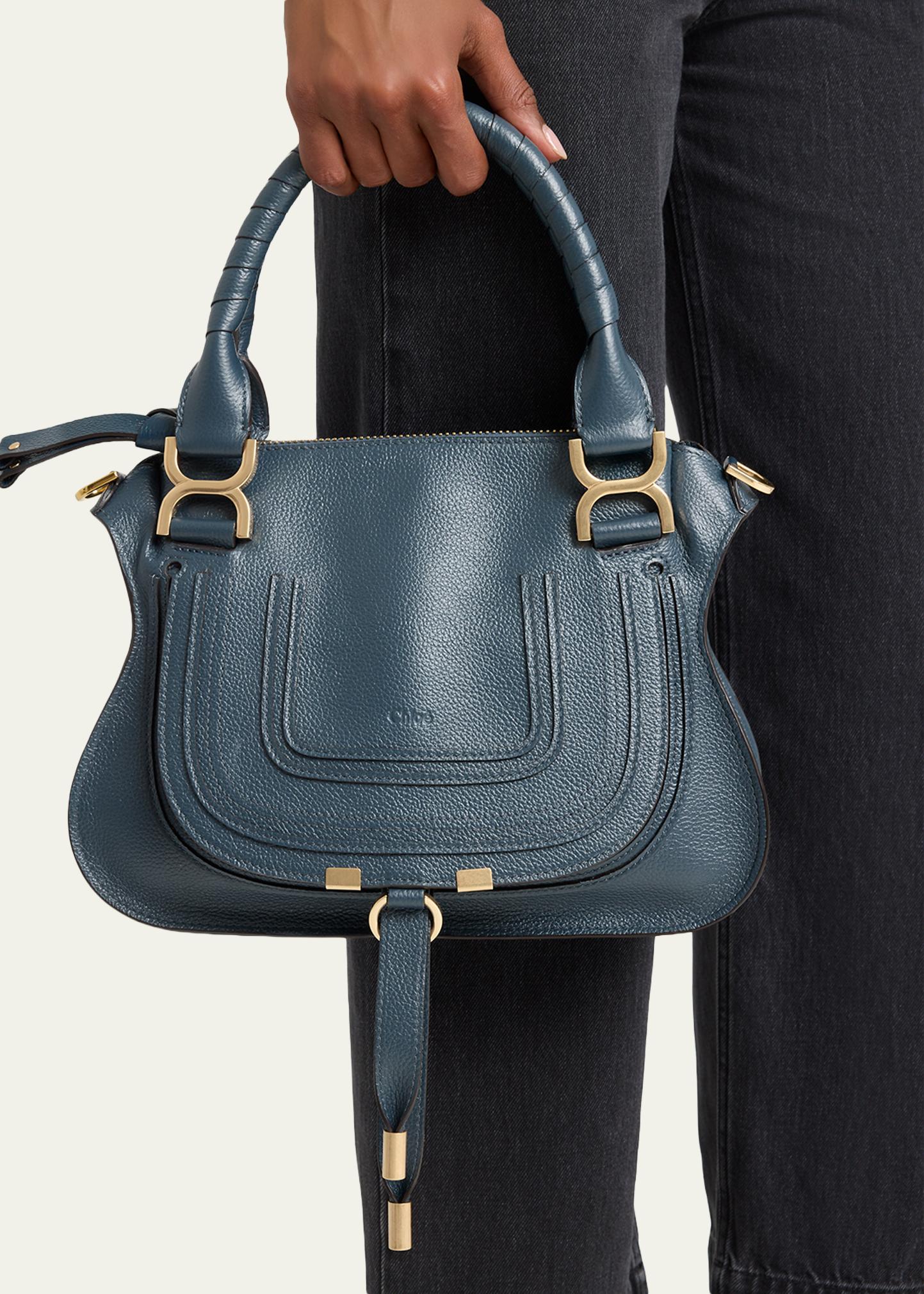Chloe Marcie Small Satchel Bag in Grained Calfskin - Bergdorf Goodman