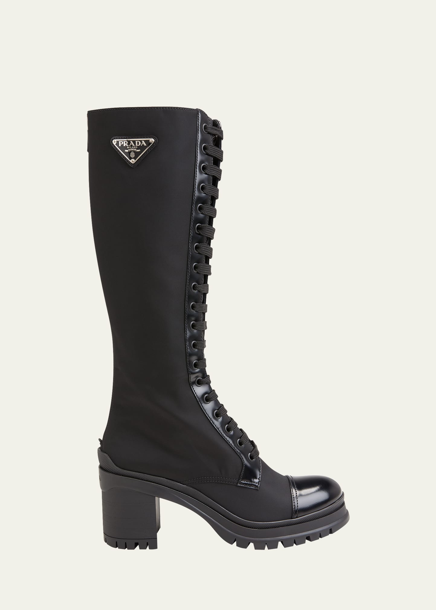 lace up prada boots