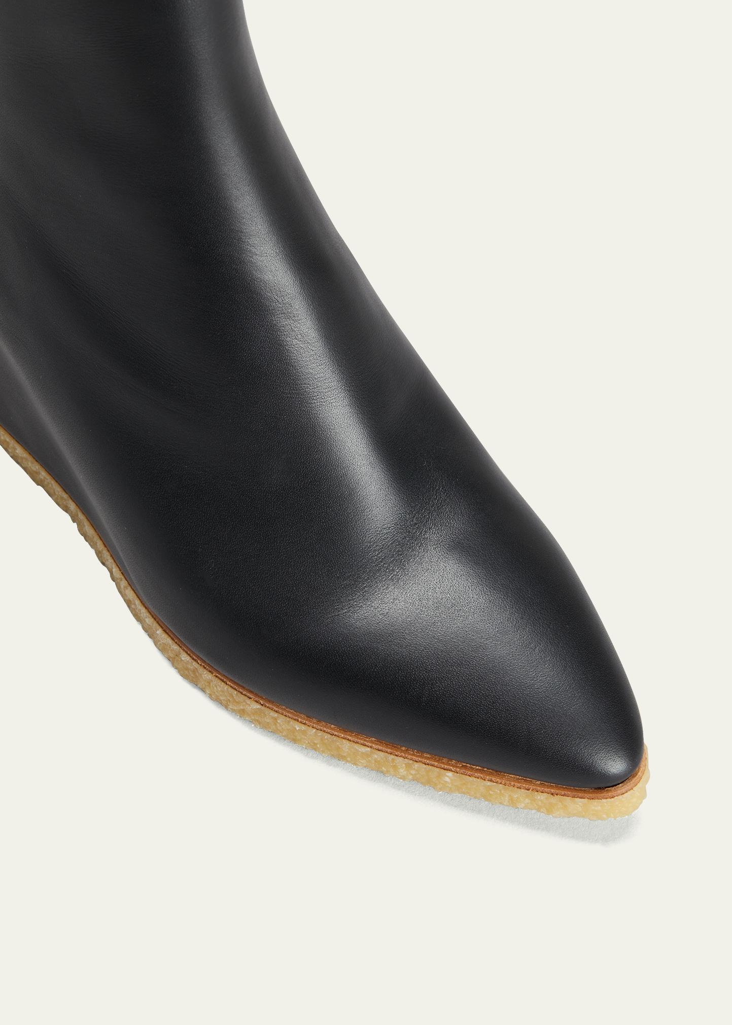 Chloe Moreen Leather Wedge Ankle Boots - Bergdorf Goodman Chloe Moreen Ankle Wedge Bootie main image 0
