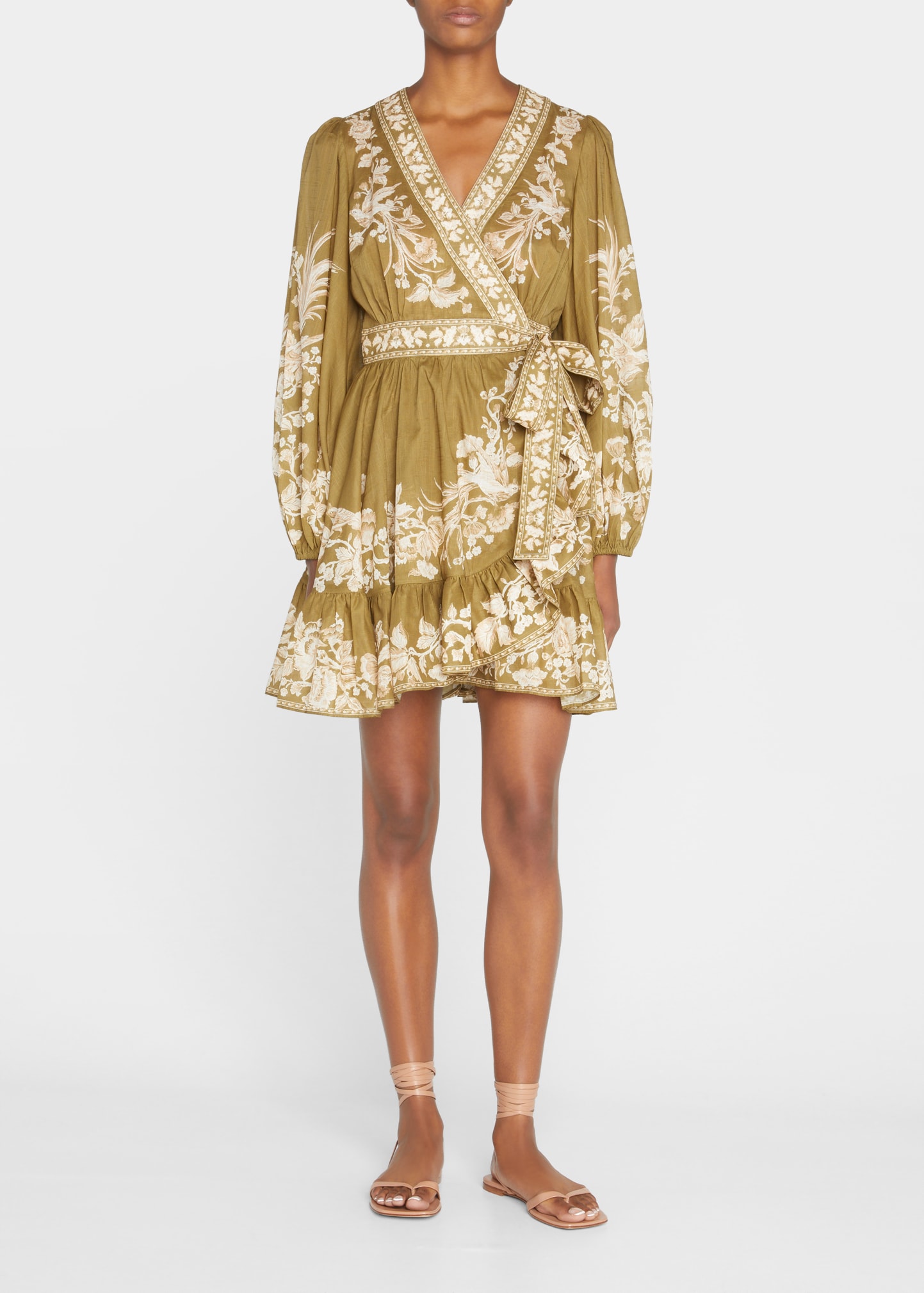 Zimmermann Anneke Wrap Mini Dress - Bergdorf Goodman