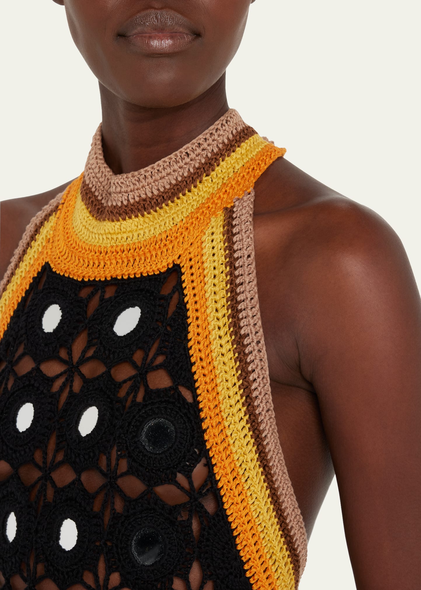 Wales Bonner Marimba Halter Crochet Dress - Bergdorf Goodman