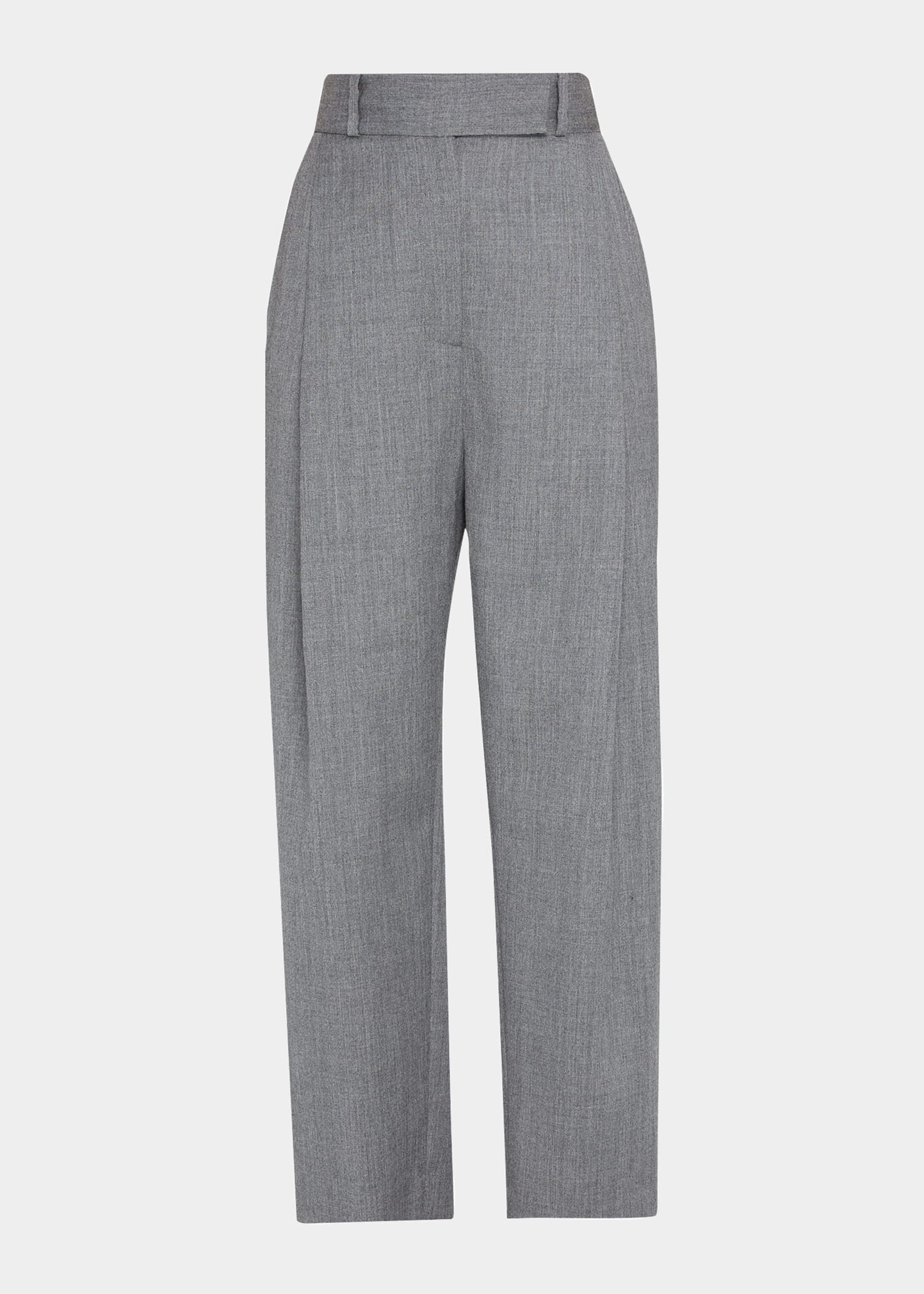 Toteme Deep Pleat Wool Loose Trousers - Bergdorf Goodman