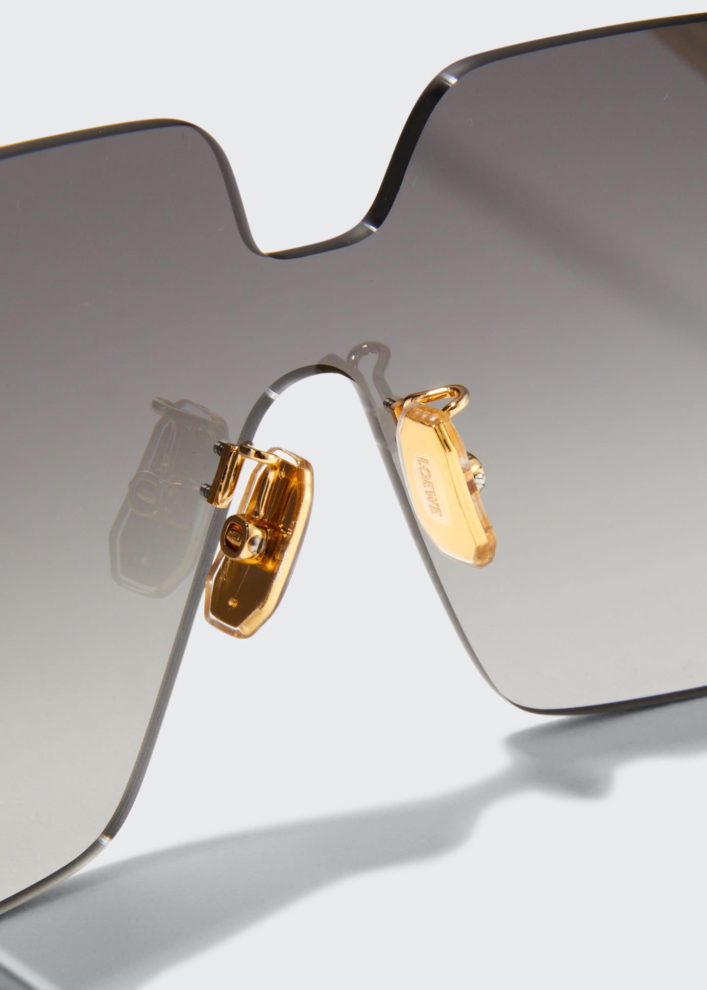 Loewe Anagram Rimless Rectangle Metal Sunglasses - Bergdorf Goodman