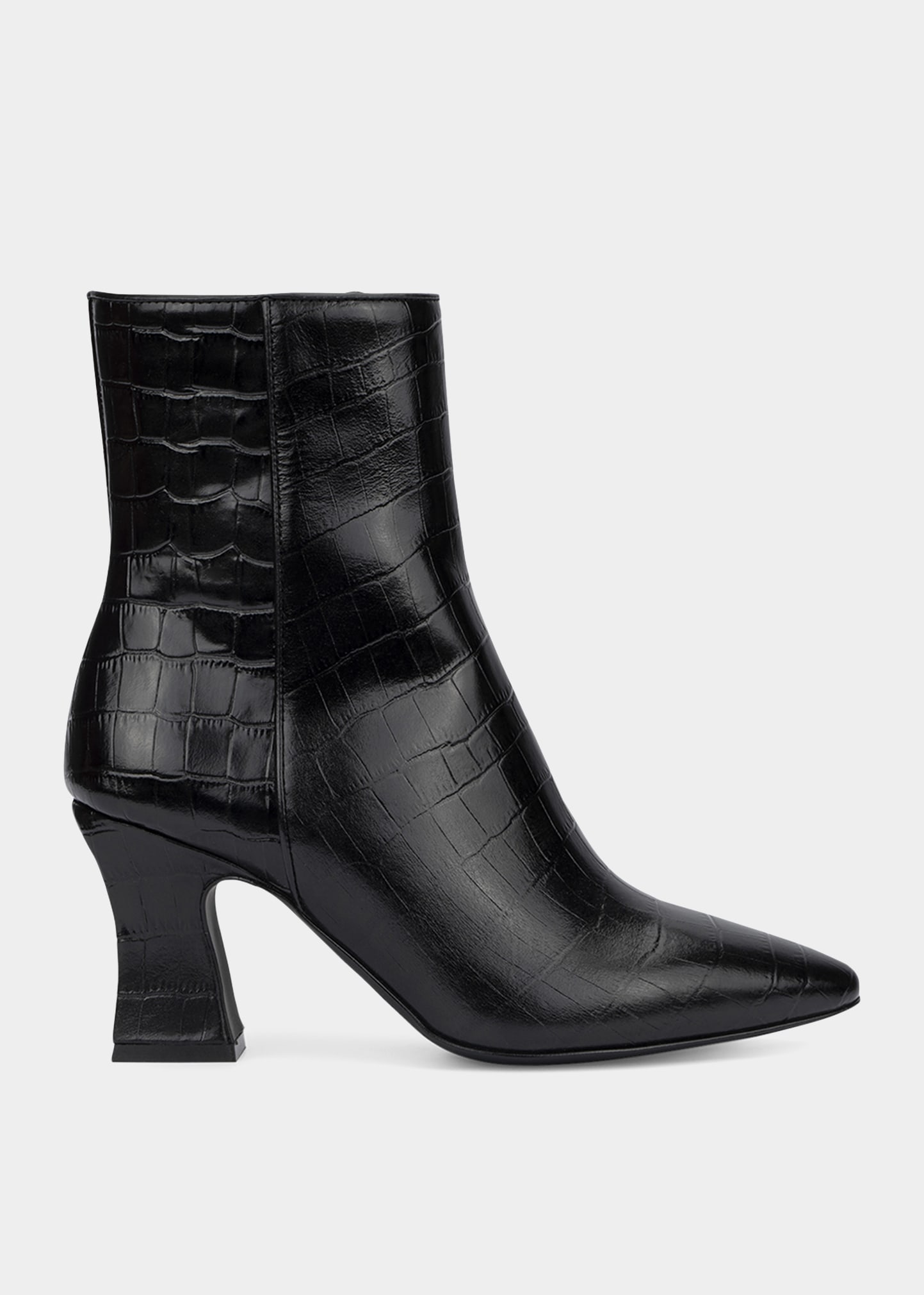 Claina Croco Ankle Booties