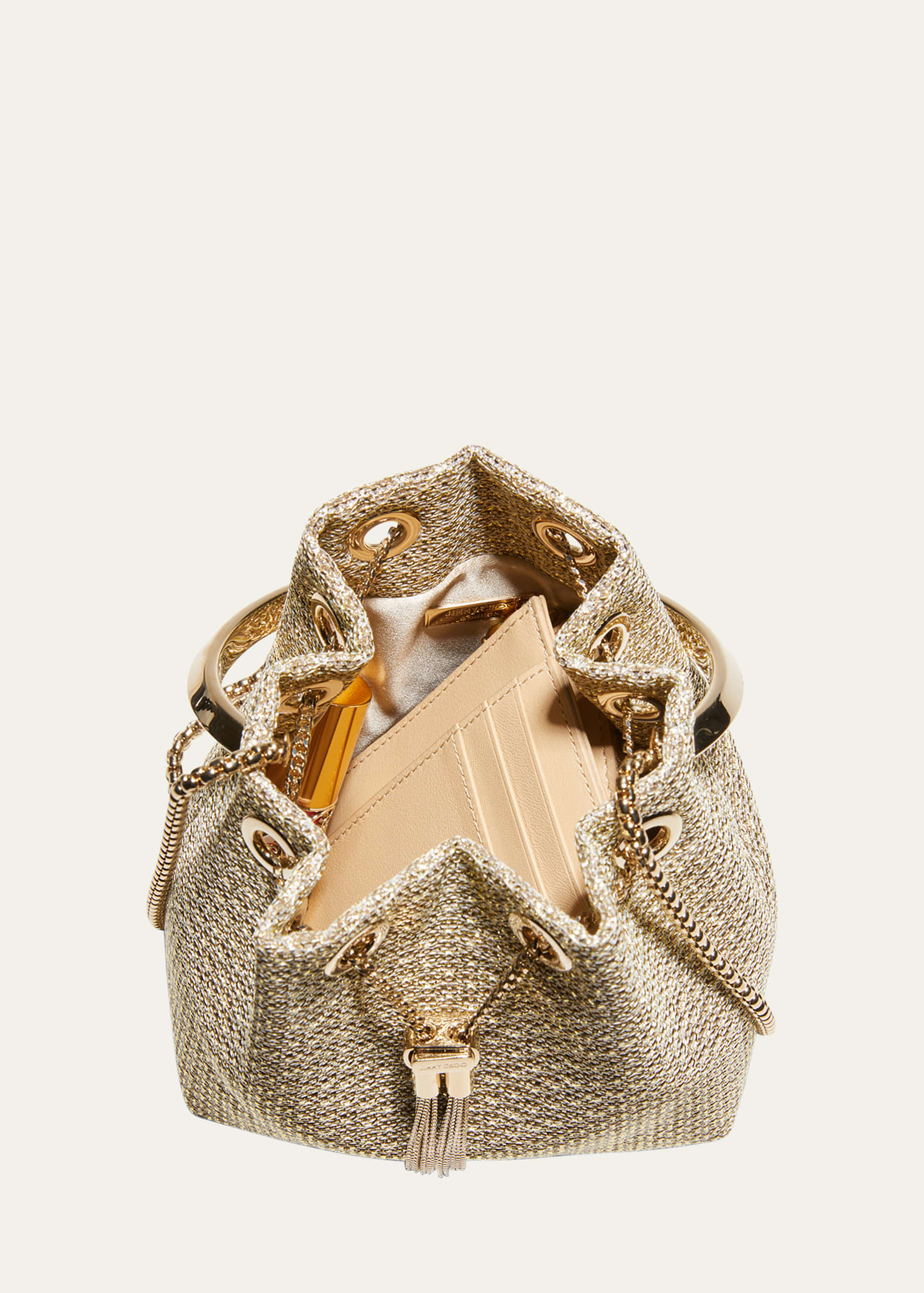 Jimmy Choo Bon Bon Metallic Bucket Bag - Bergdorf Goodman