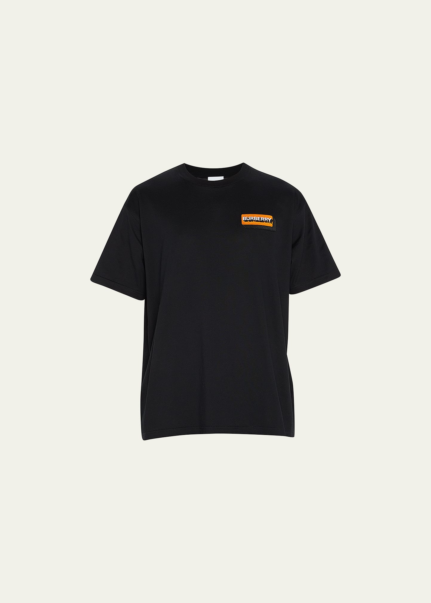 Burberry Men's Kay Crew T-Shirt with Logo Patch