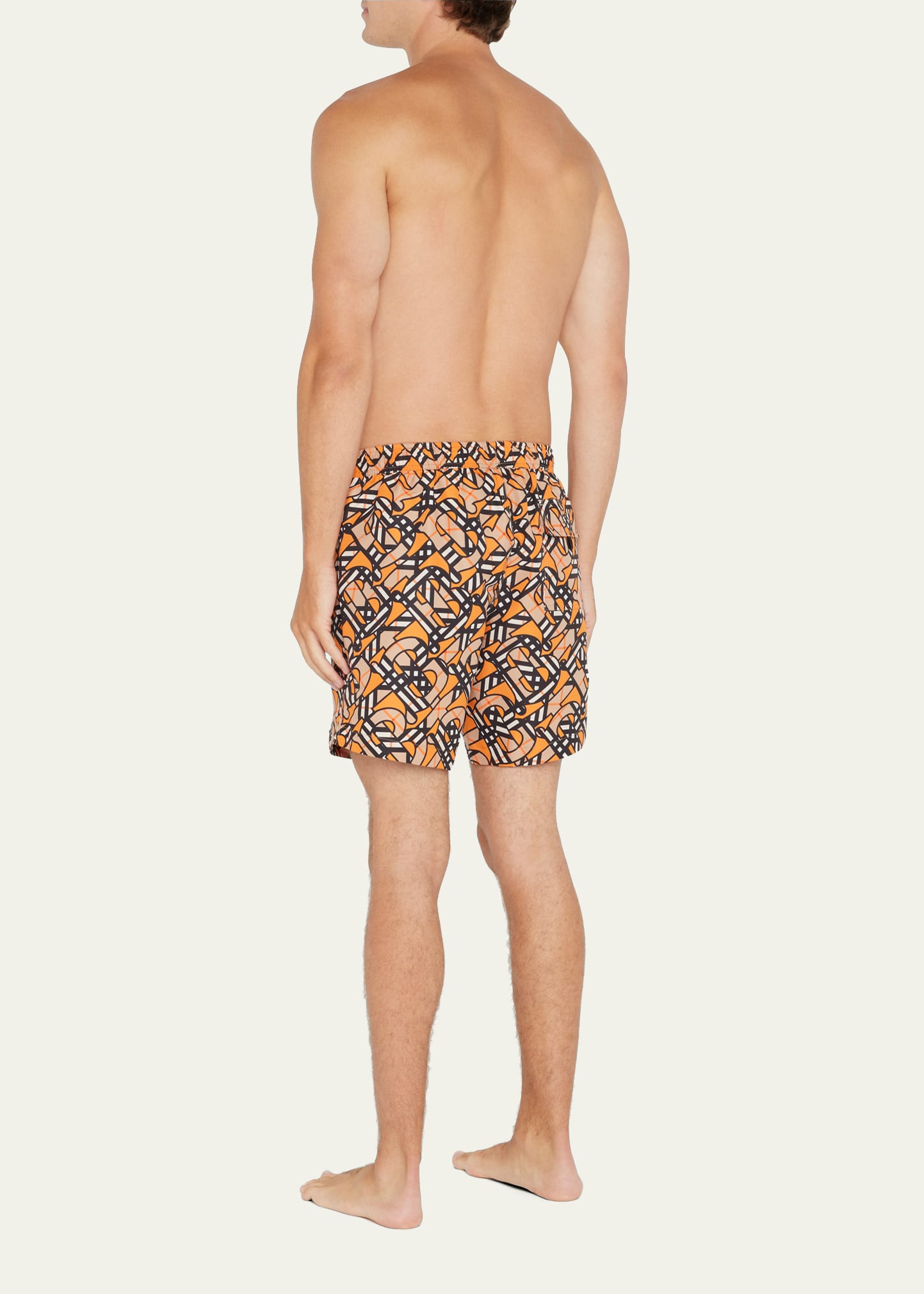 Burberry Men's Martin TB Monogram Swim Shorts - Bergdorf Goodman