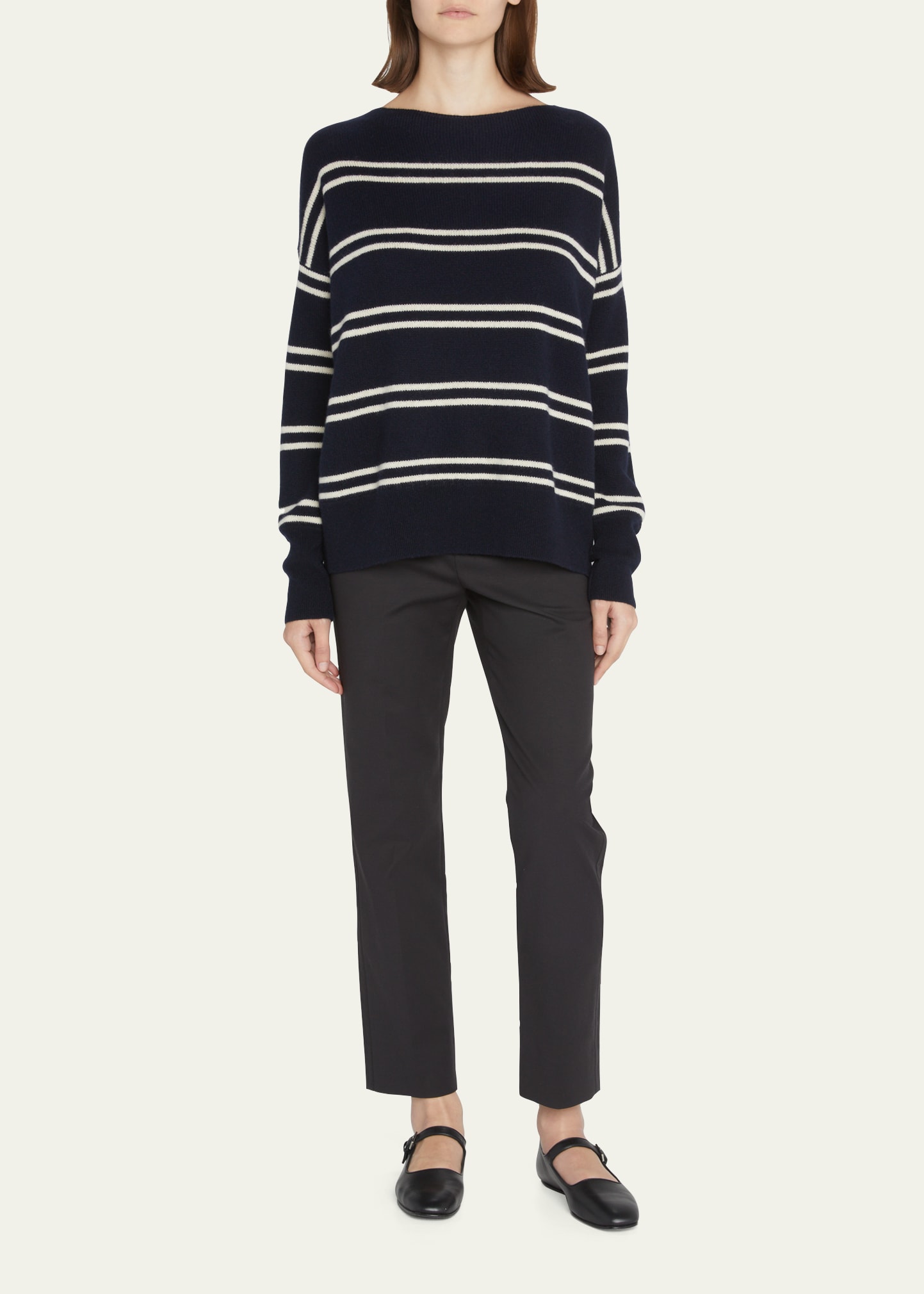 Veronica Beard Boyd Crewneck Striped Cotton Sweater - Bergdorf Goodman