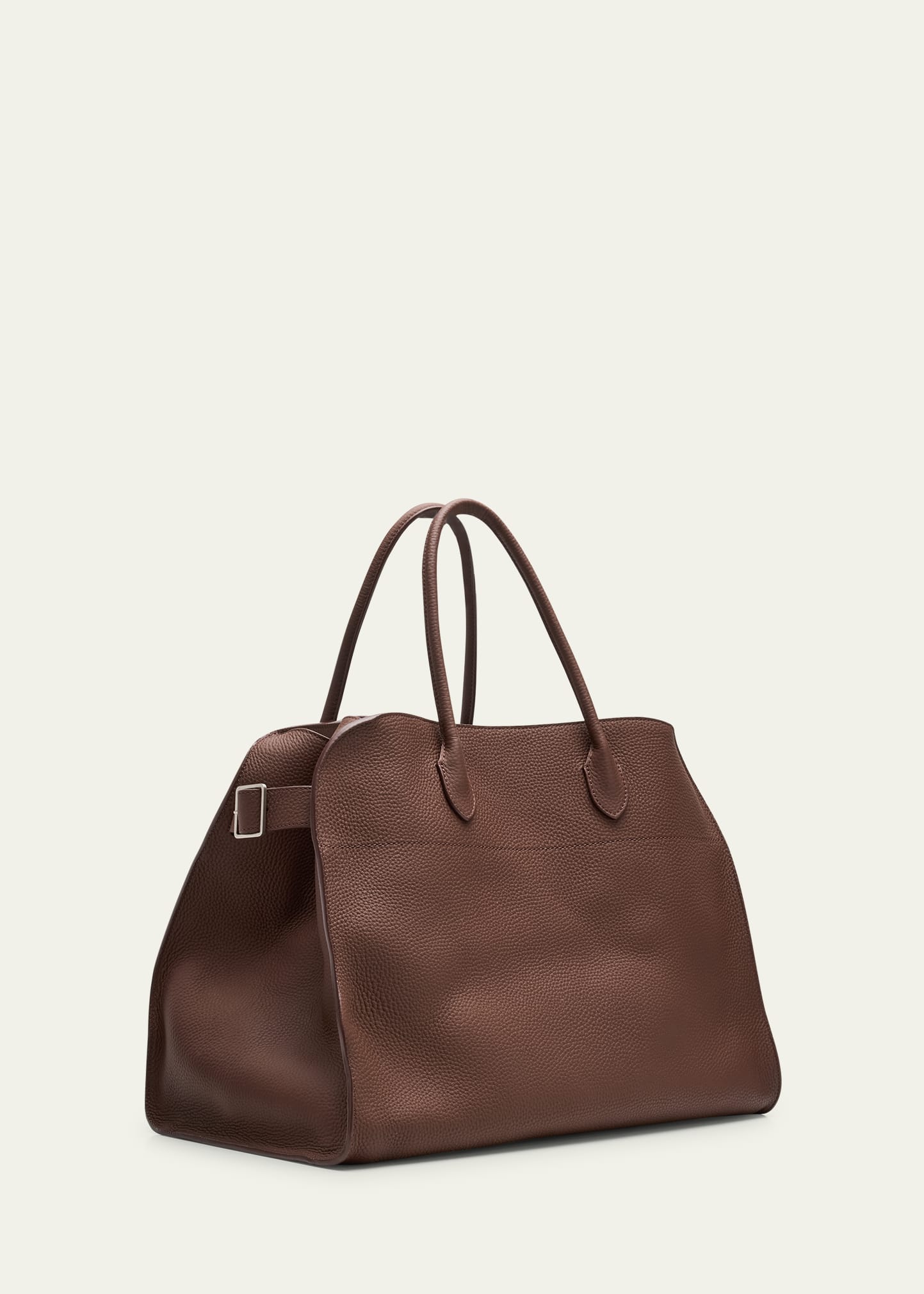 THE ROW Soft Margaux 17 Top Handle Bag in Matte Grained Calfskin