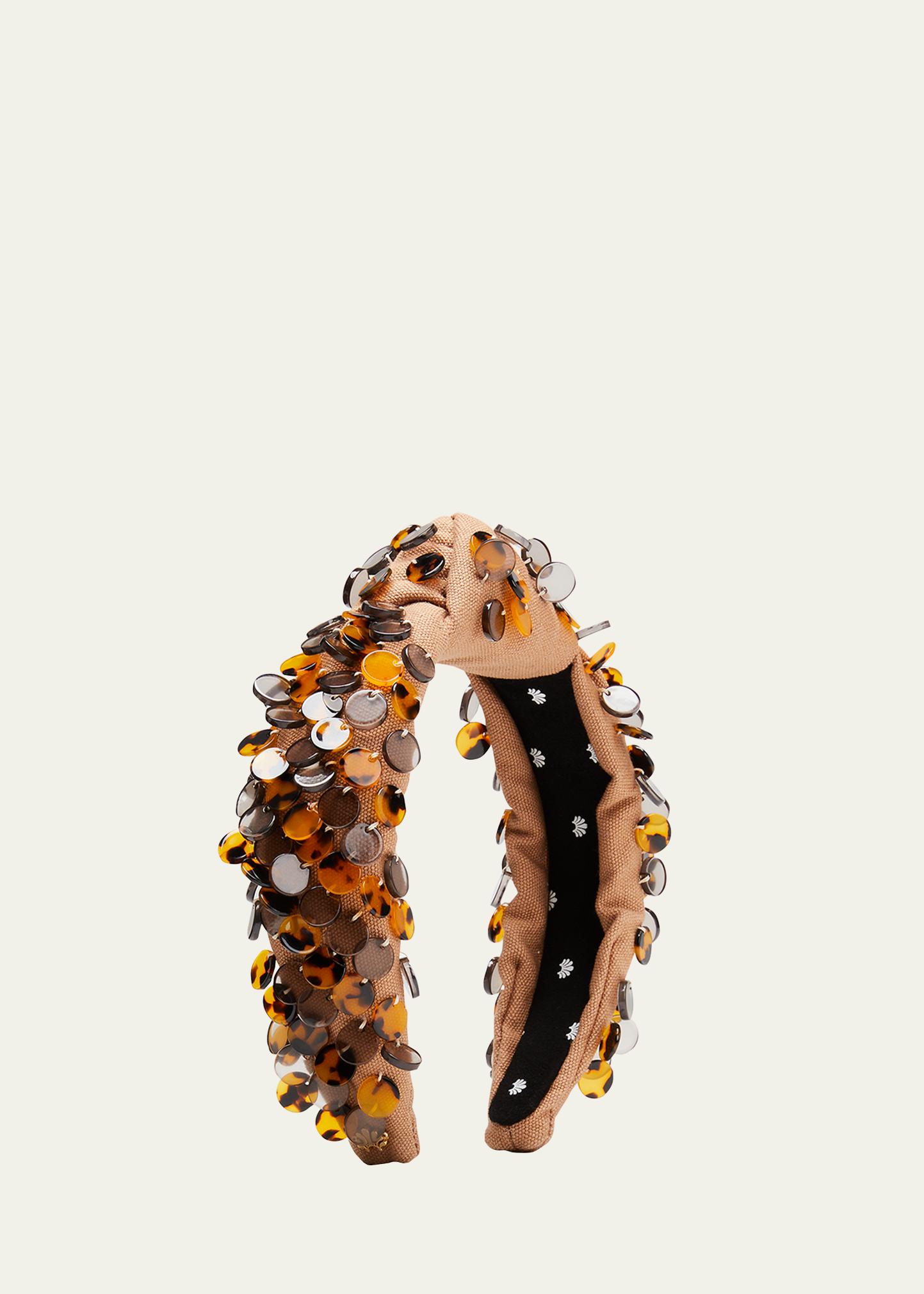 Lele Sadoughi Disc Beaded Knot Headband - Bergdorf Goodman display picture 1