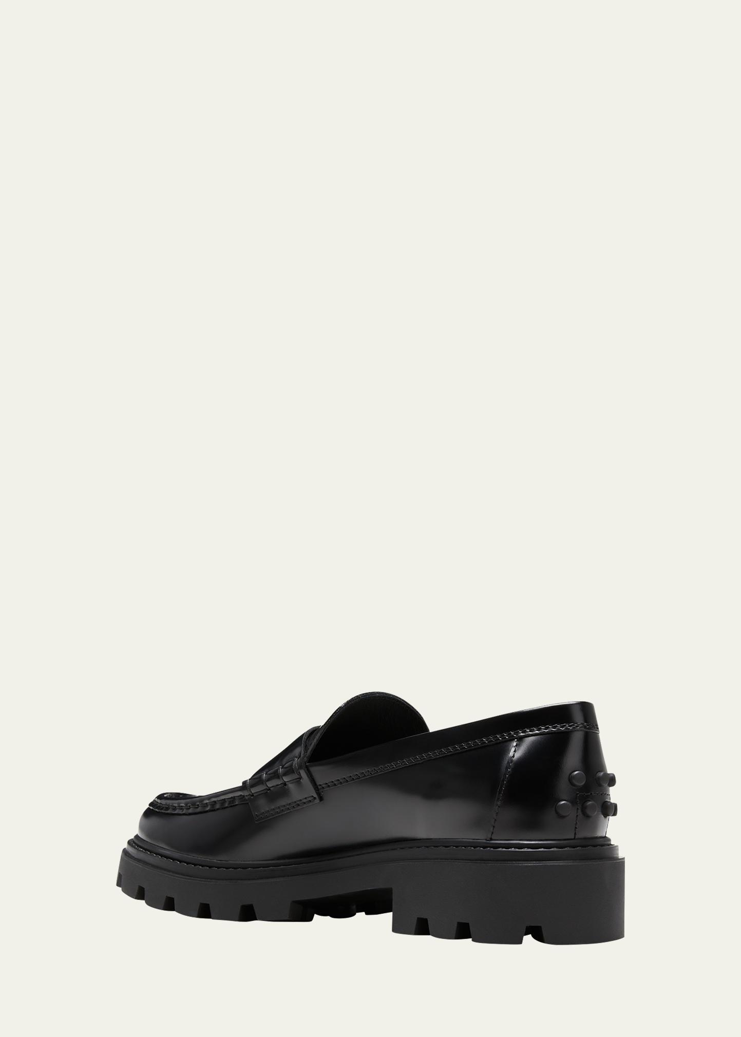 Tods Minimalist Calf Leather Loafers With Rubber Sole - NWT TOD main image 3