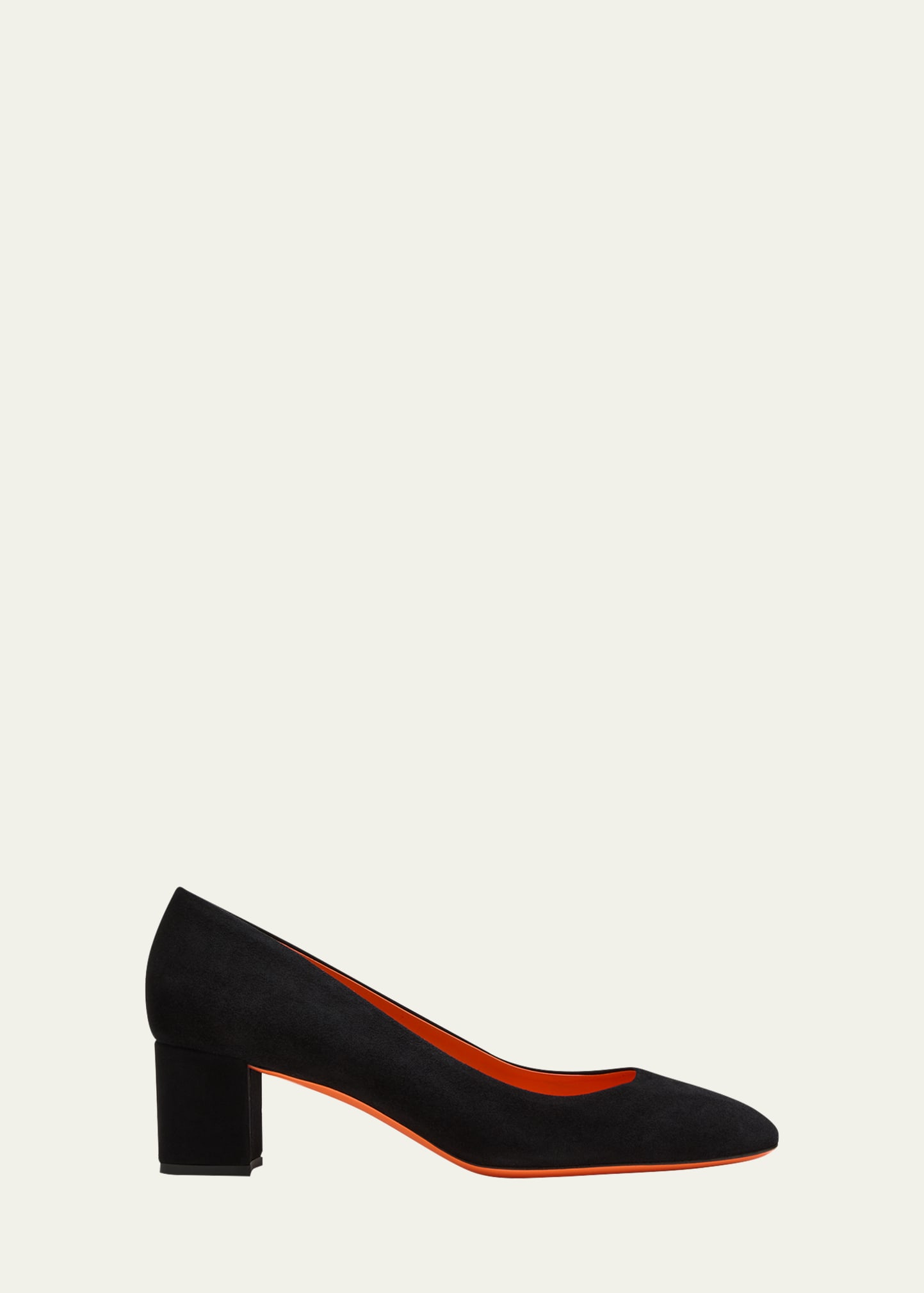 Santoni Flight Suede Block-Heel Pumps - Bergdorf Goodman