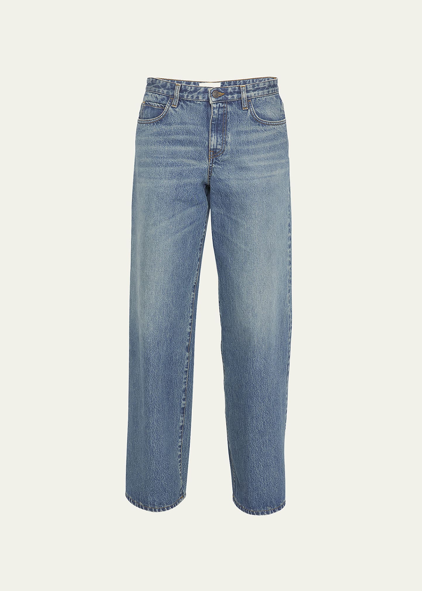 ALAIA Exaggerated Rounded Wide-Leg Denim Jeans - Bergdorf Goodman