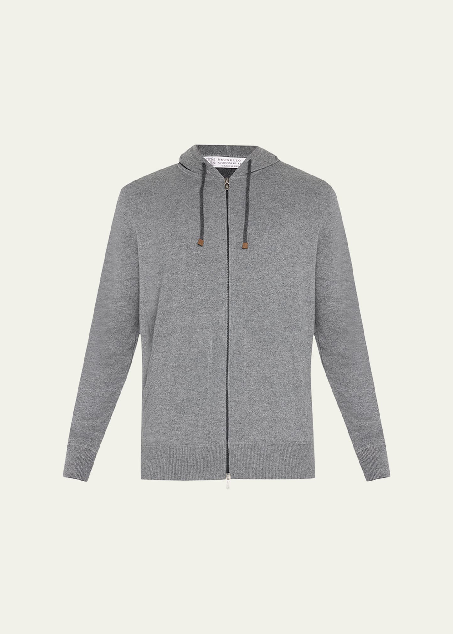 Brunello Cucinelli Men's Cashmere Full-Zip Hoodie - Bergdorf Goodman