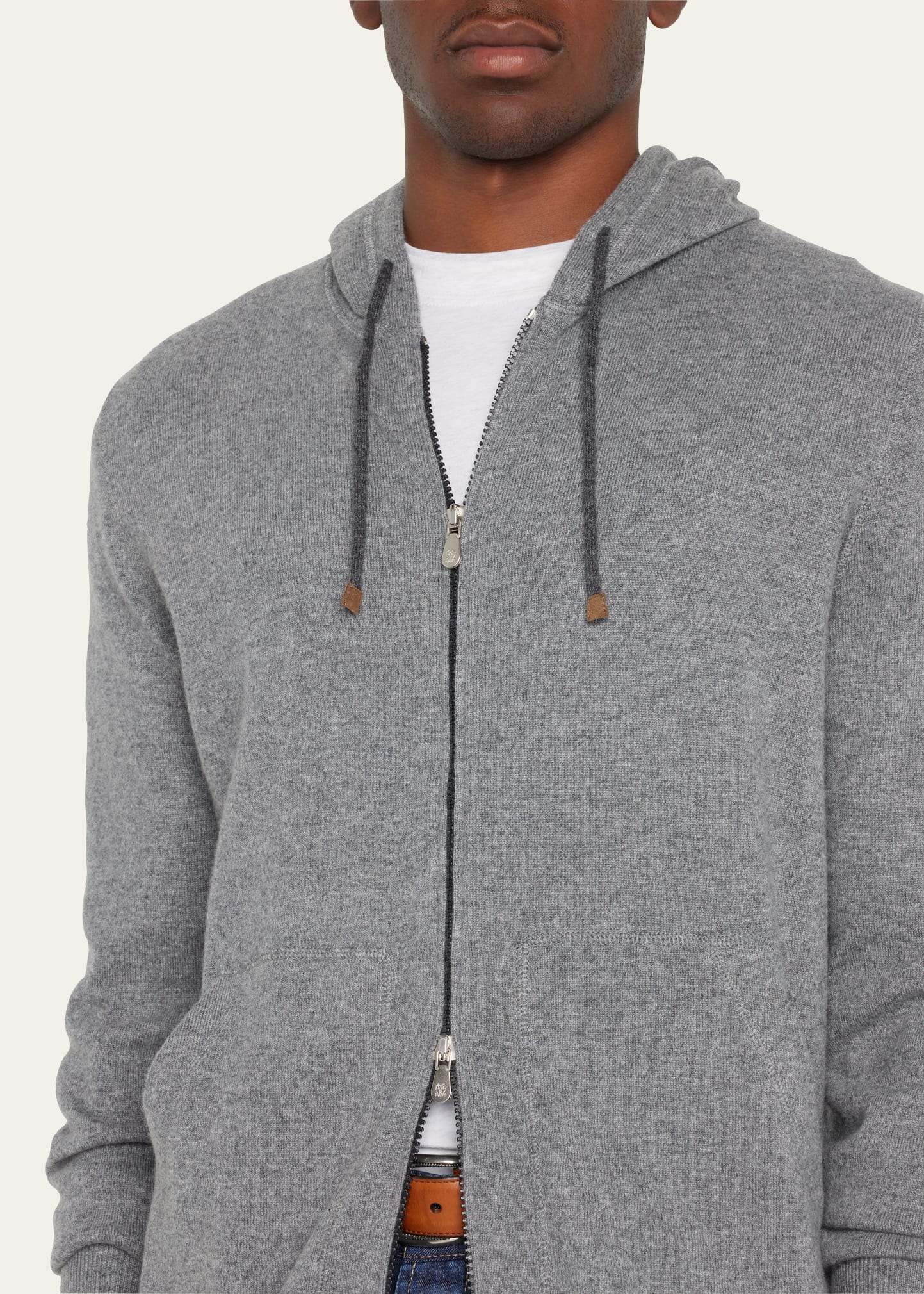 Brunello Cucinelli Men's Cashmere Full-Zip Hoodie - Bergdorf Goodman