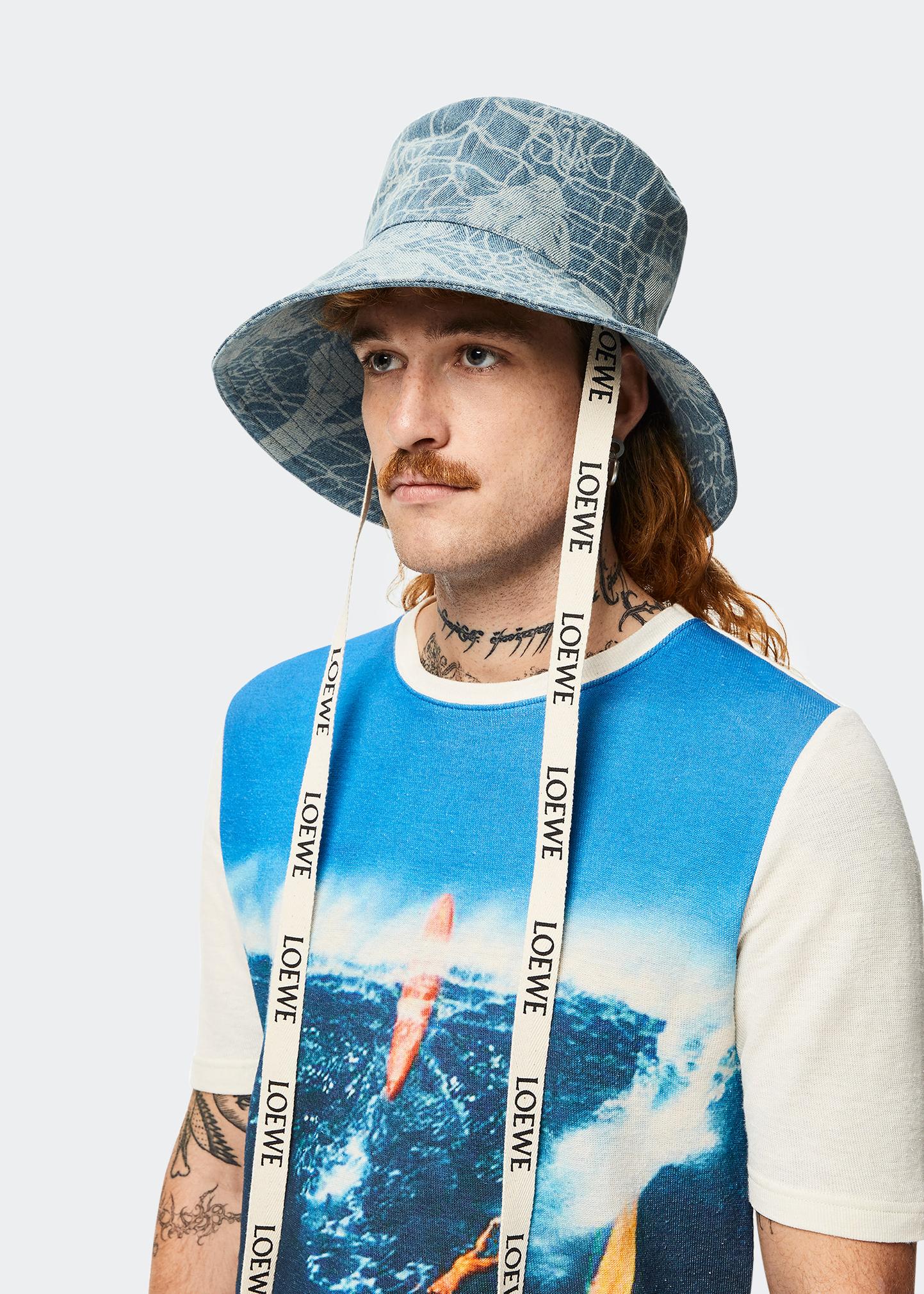 LOEWE Blue Bucket Hat with Mermaid Print Loewe LOEWE Mermaid Print Bucket Hat - dmc | Grailed main image 4