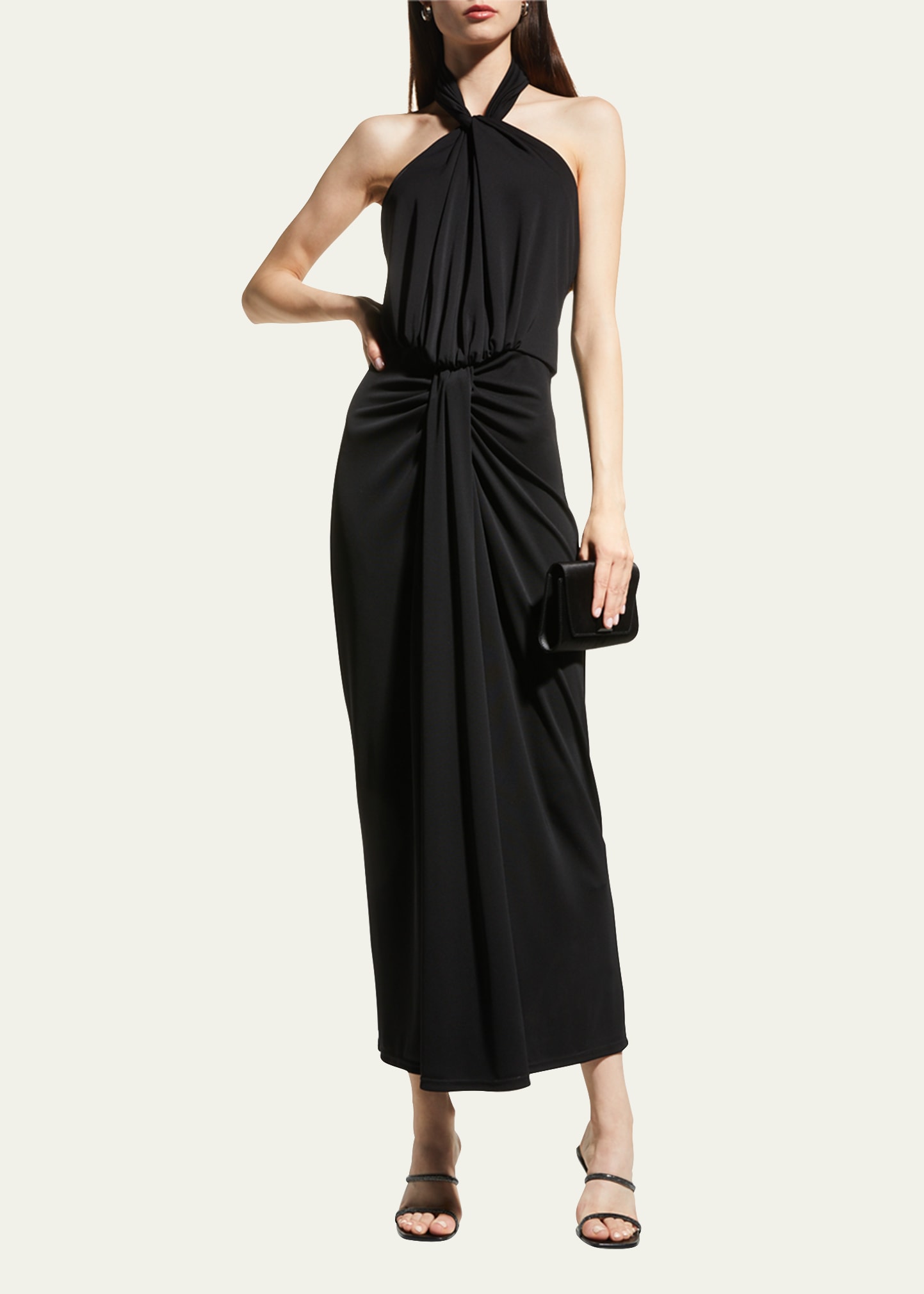 Cinq a Sept Kaily Twisted Jersey Halter Maxi Dress - Bergdorf Goodman