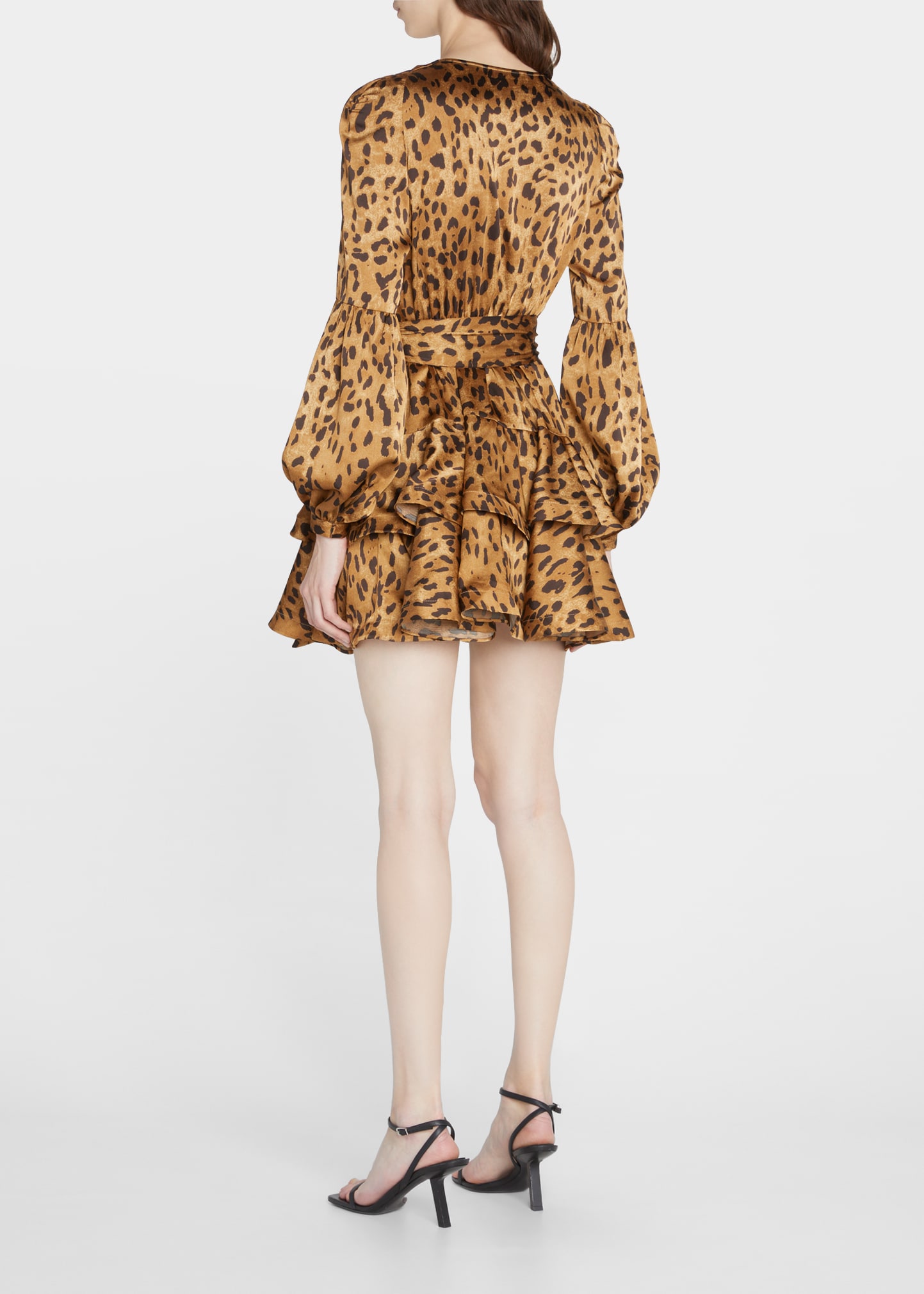 Bronx and Banco Leo Ruffled Animal-Print Mini Dress - Bergdorf Goodman