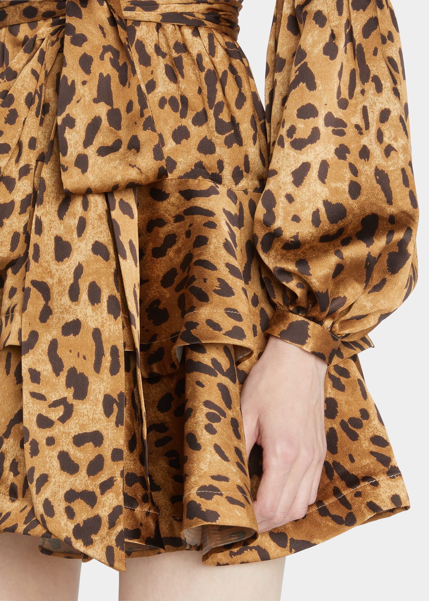 Bronx and Banco Leo Ruffled Animal-Print Mini Dress - Bergdorf Goodman