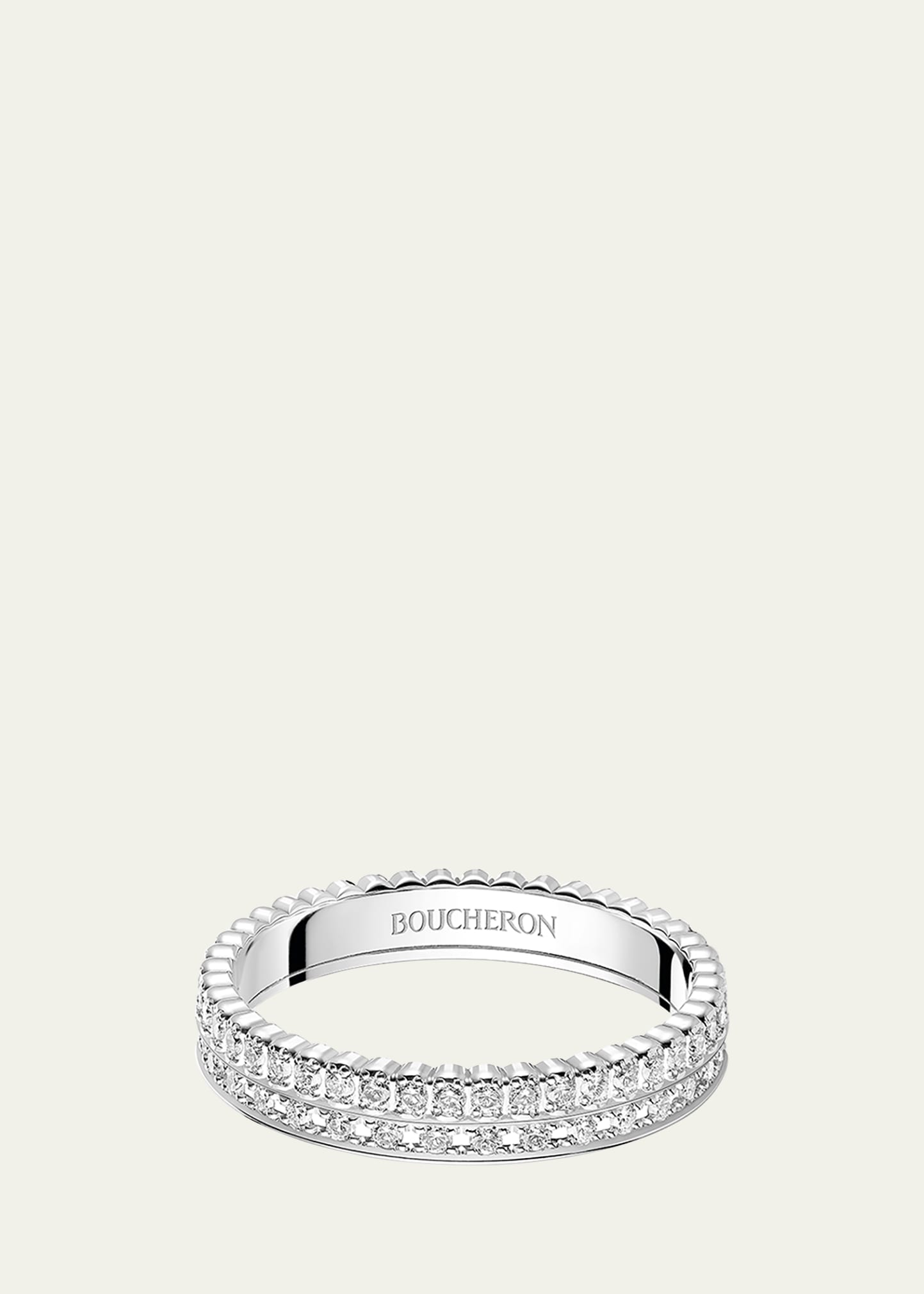 Boucheron Quatre Radiant Edition White Gold Diamond Wedding Band Ring