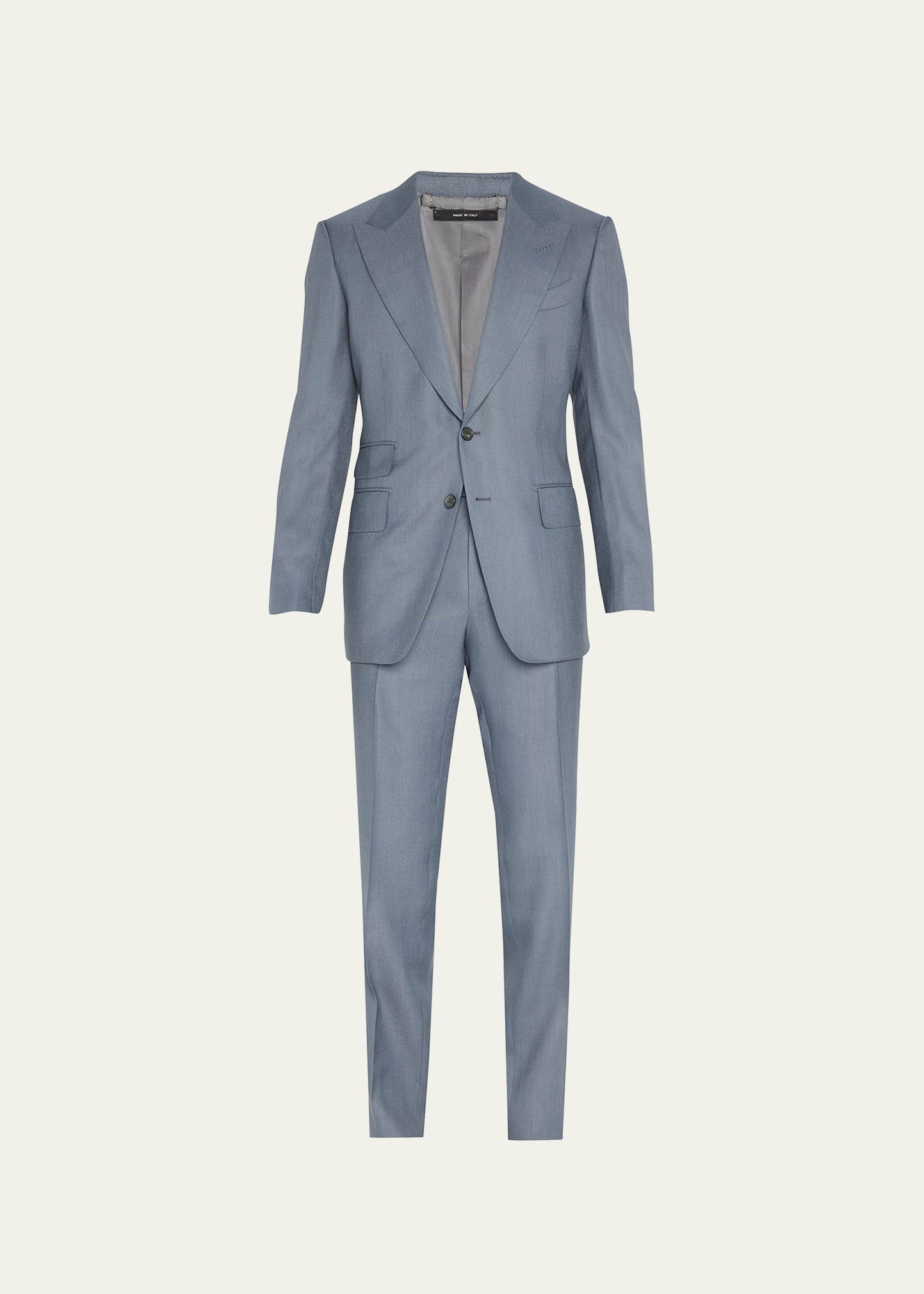 TOM FORD Men's Solid Hopsack Peak-Lapel Suit - Bergdorf Goodman