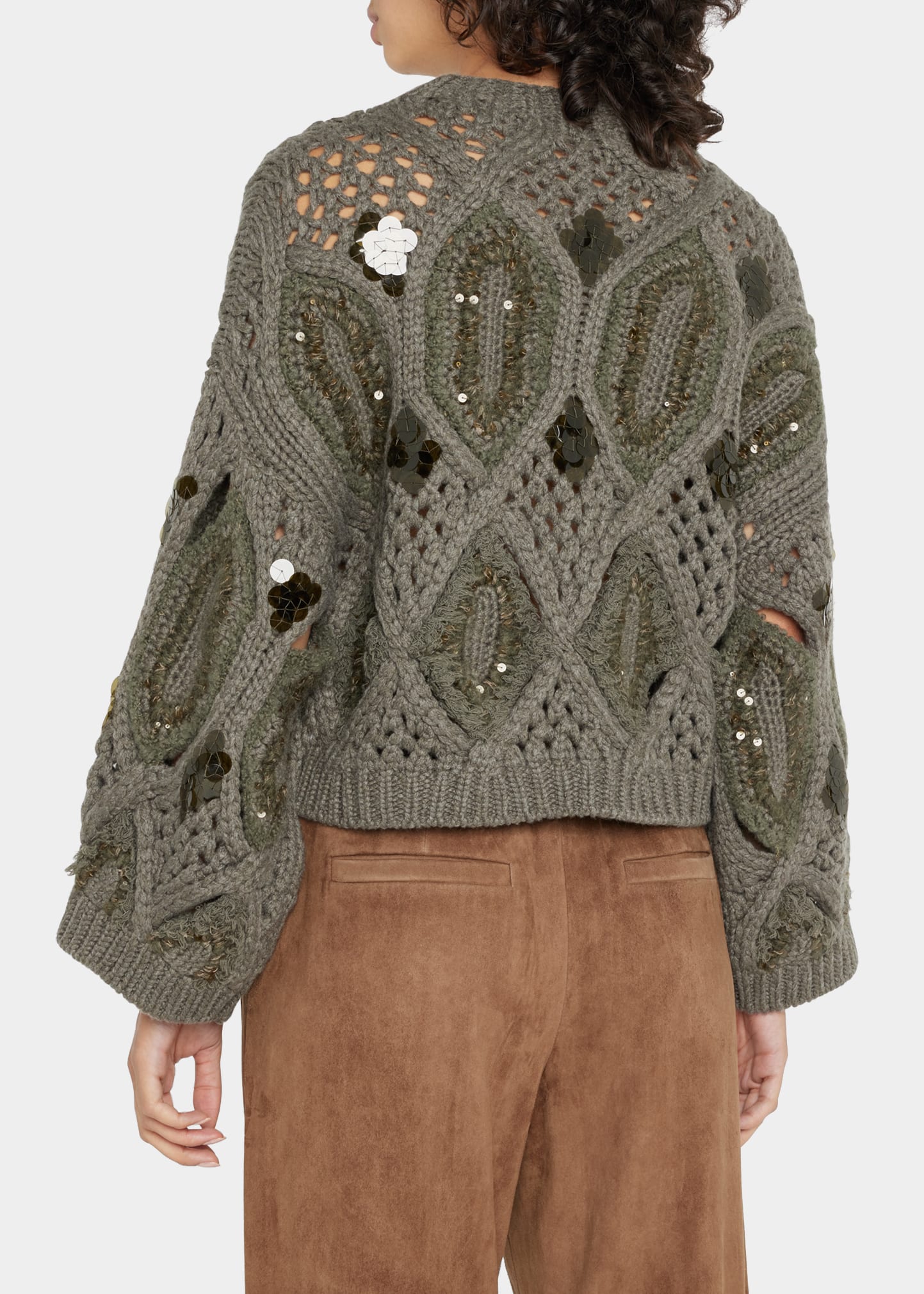 Brunello Cucinelli Opera Open Knit Sweater - Bergdorf Goodman