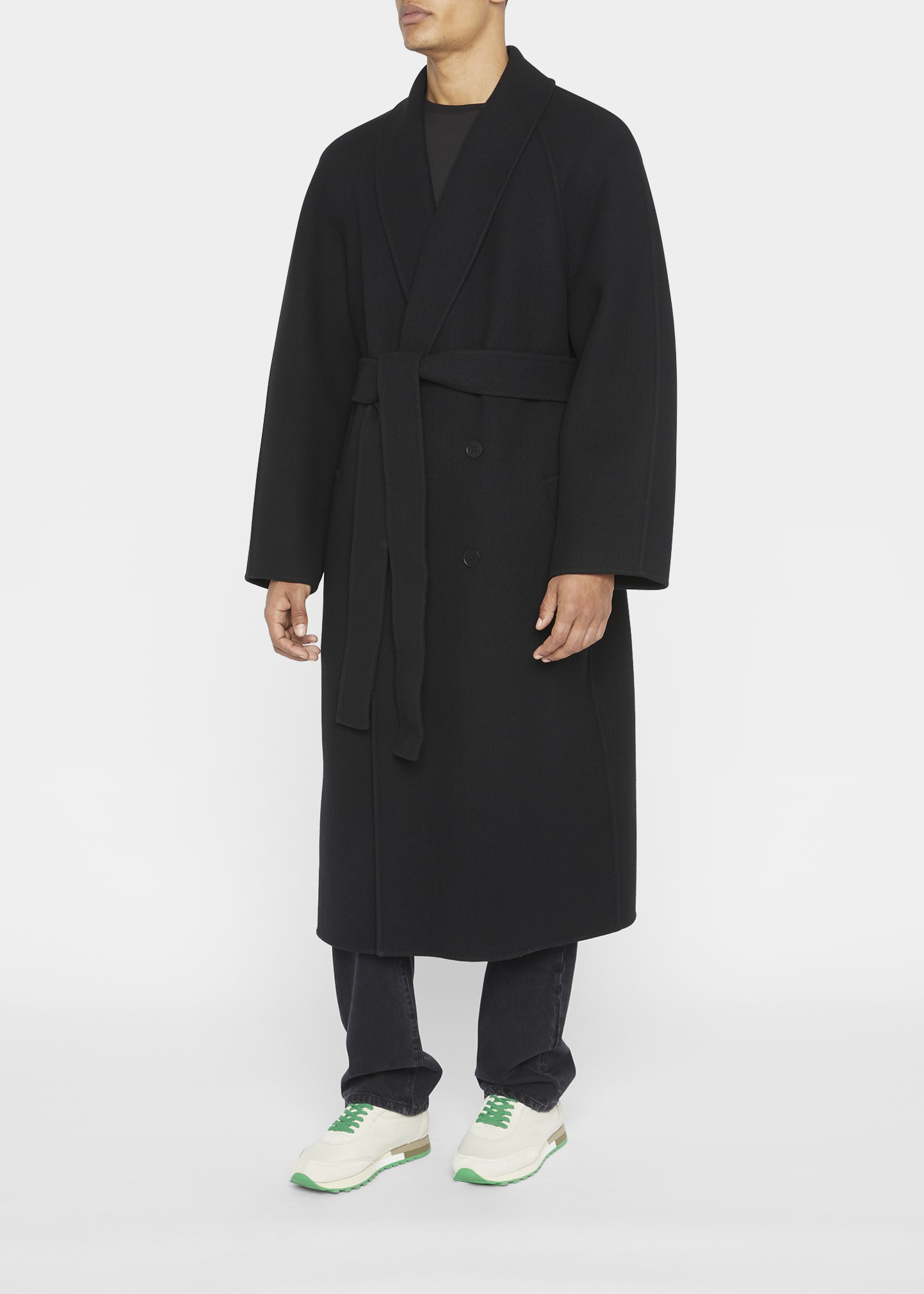THE ROW Ferro Coat MENS ザロウ　フェローコート メンズ THE ROW Men's Ferro Belted Shawl Overcoat - Bergdorf Goodman