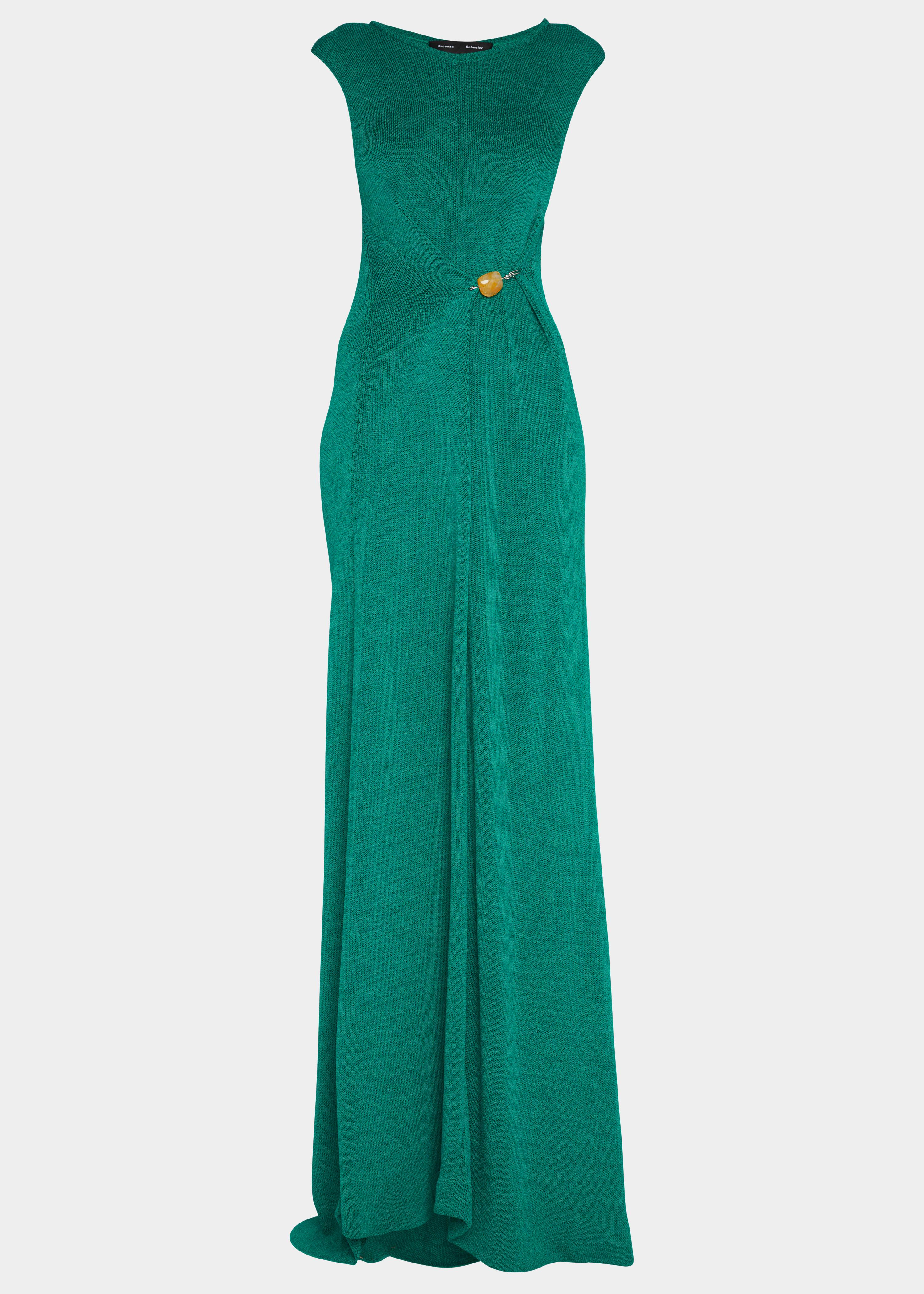 proenza schouler sequin knit maxi dress Safety-Pin Twist-Back Crepe 9.29.26 launch