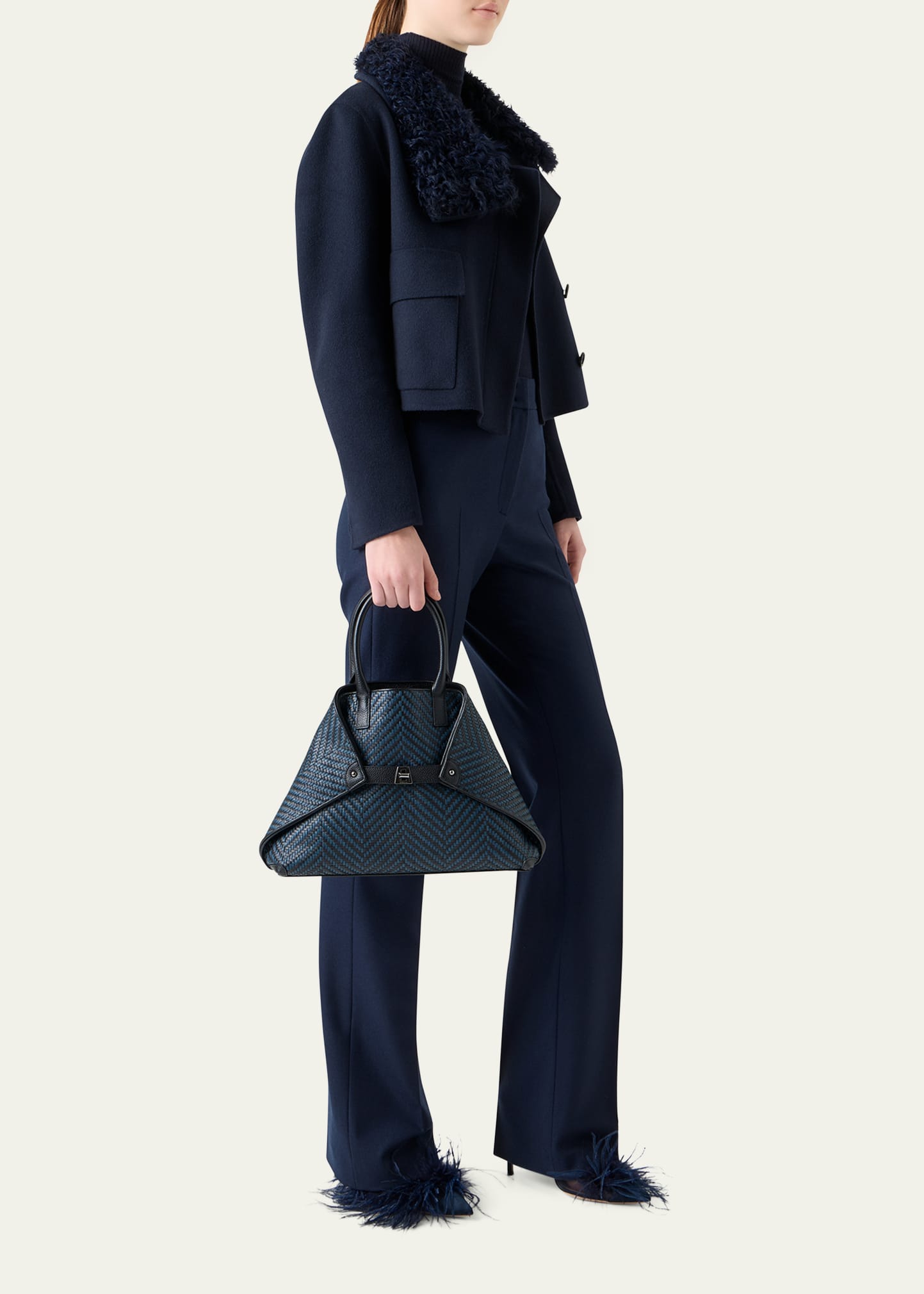 Loro Piana Loom 32 Canvas Top-Handle Bag - Bergdorf Goodman