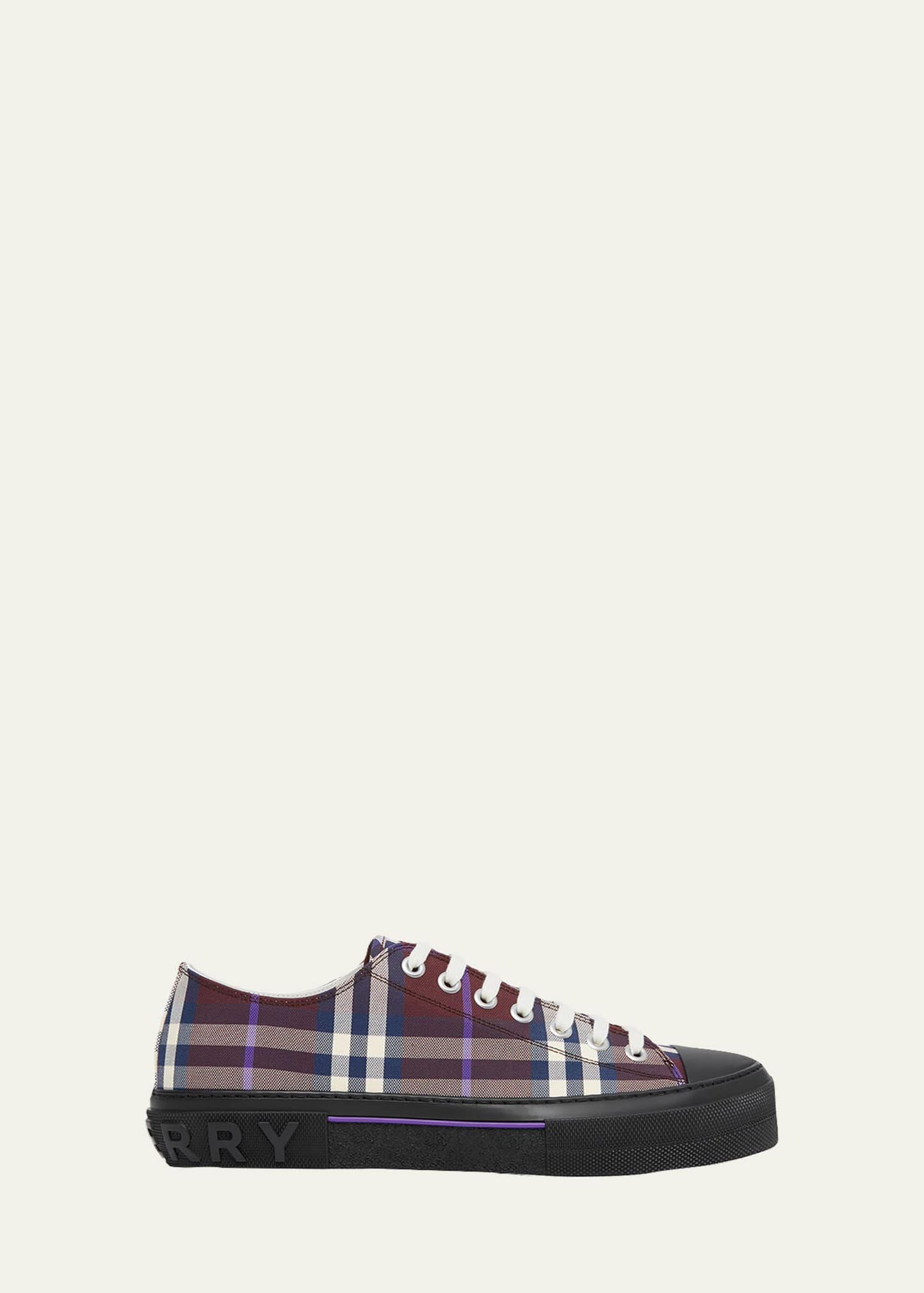 Burberry Men's Low-Top Textile Check Sneakers - Bergdorf Goodman