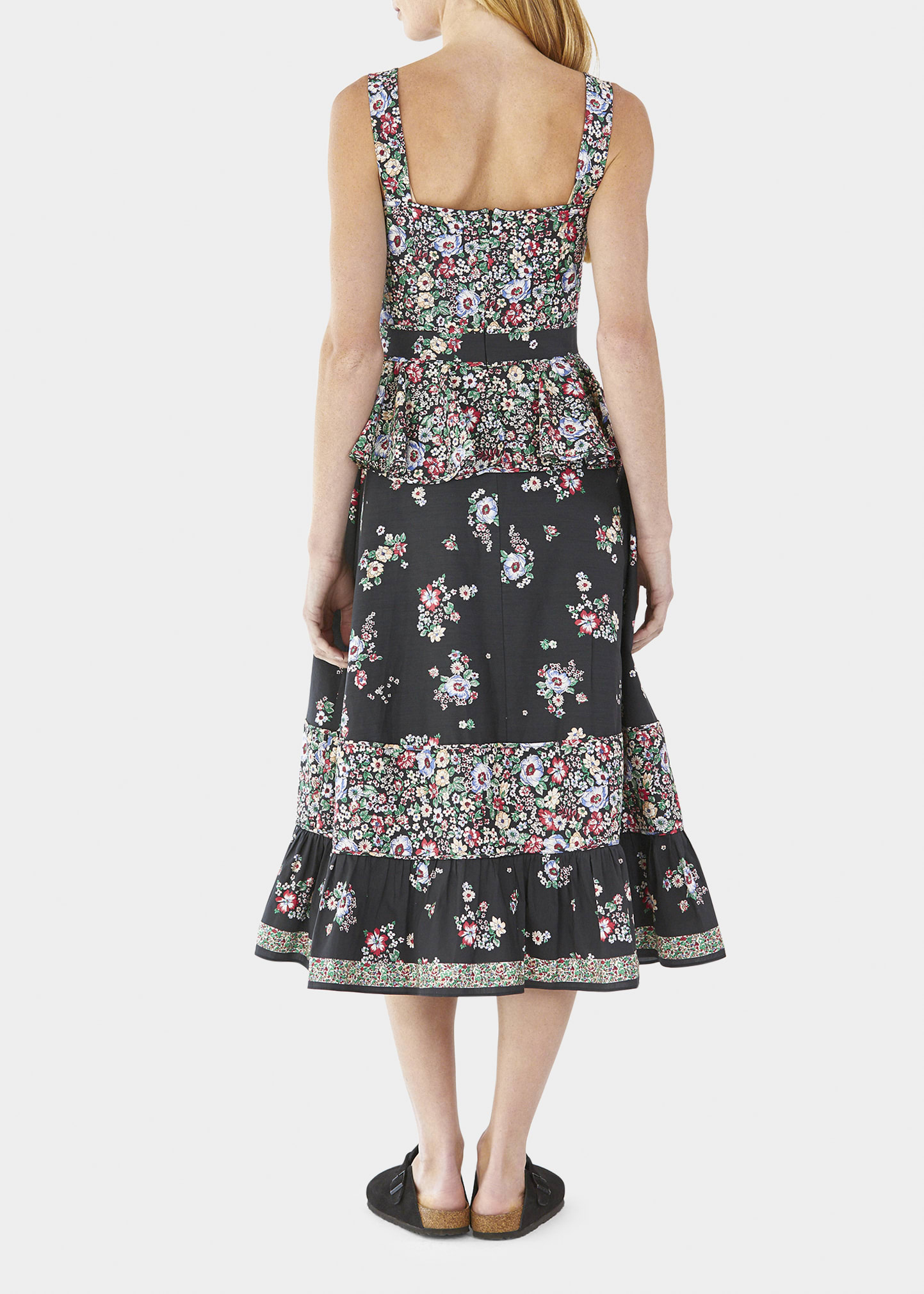 Hunter Bell NYC Lacey Floral Peplum Midi Dress - Bergdorf Goodman