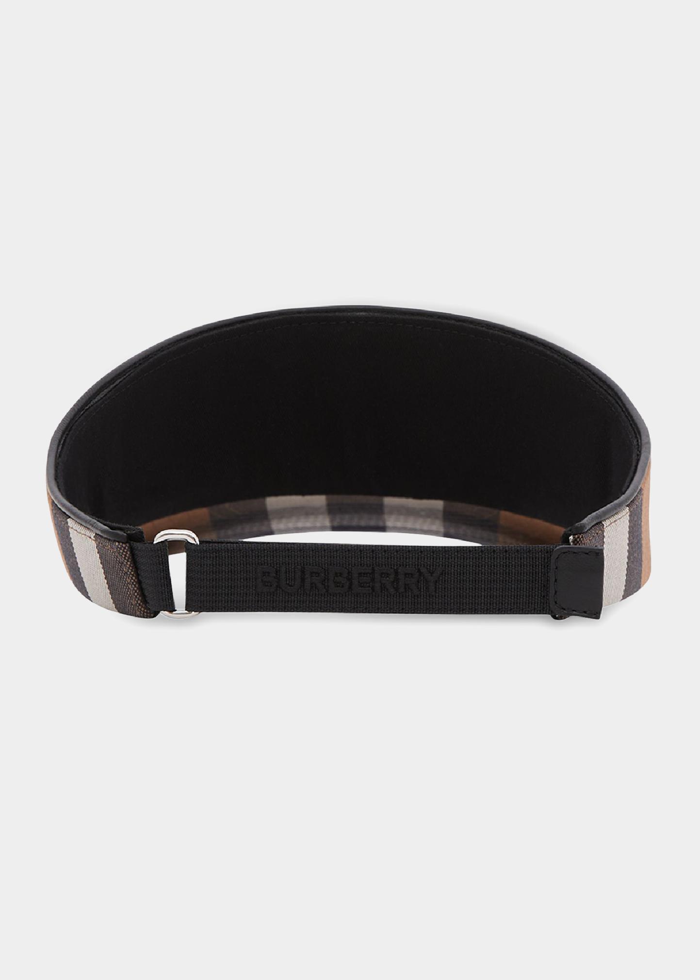 Burberry Heritage Monogram Motif Iconic Check Pattern Black Visor Hat*NWT 8618B047-FDE0-4C3A-9B95-  main image 2