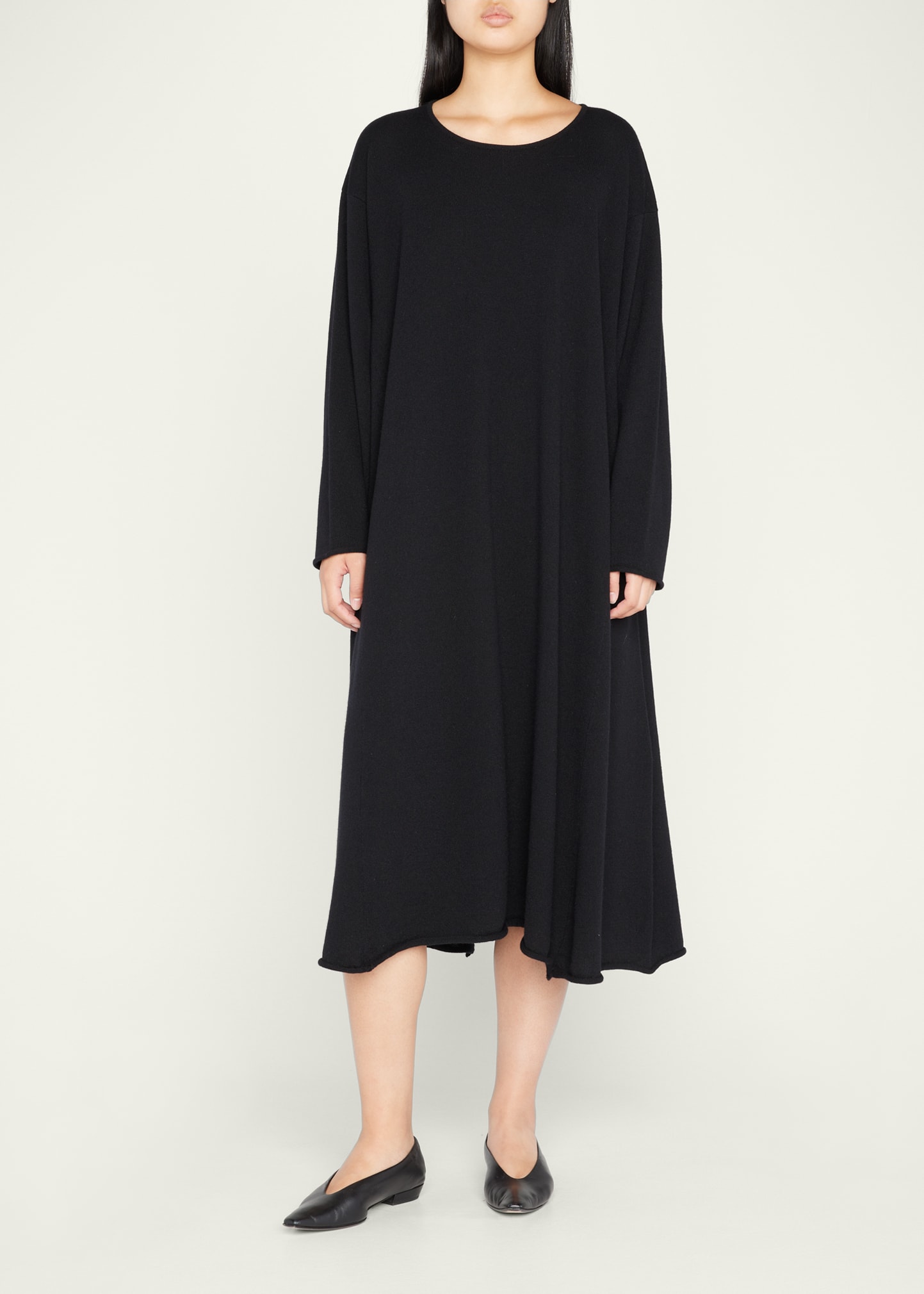 Eskandar 1-Ply Cashmere Side-Panel Dress