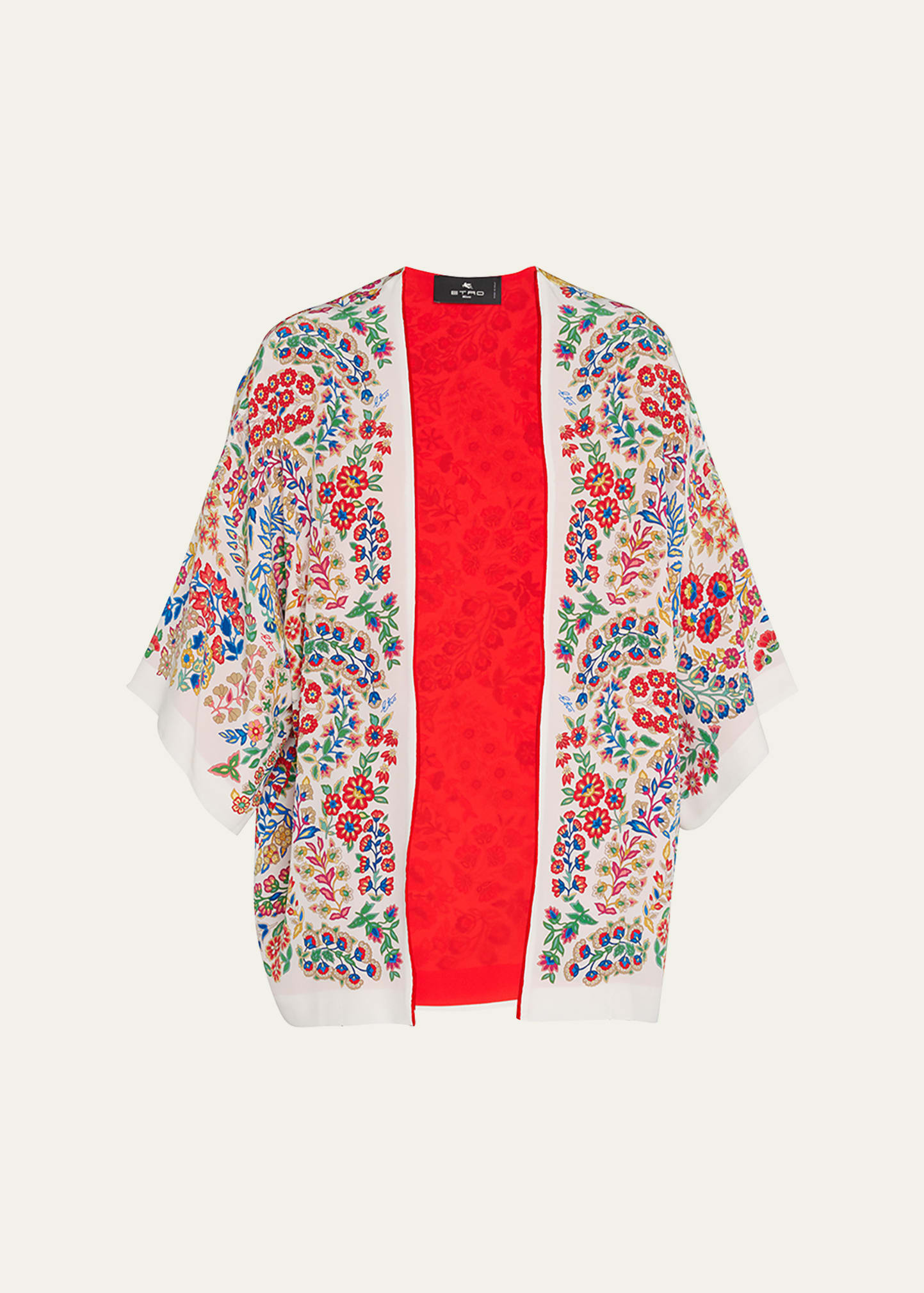 Etro Kesa Floral Silk Cape - Bergdorf Goodman